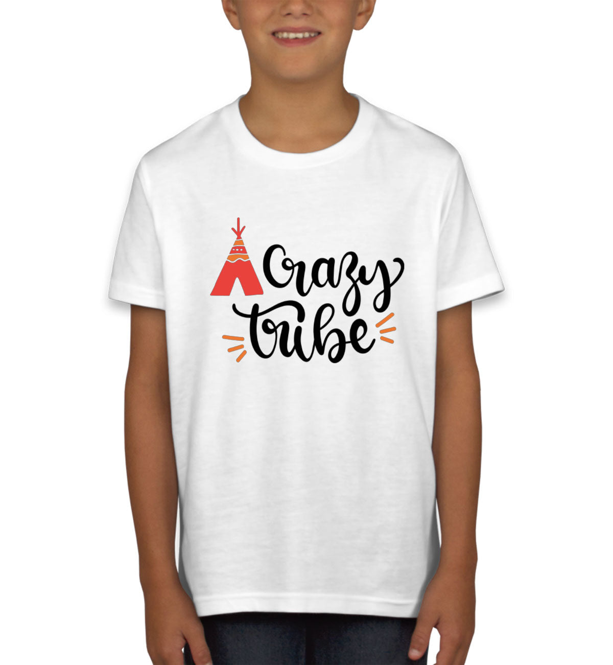 Crazy Tribe Camping Youth T-shirt