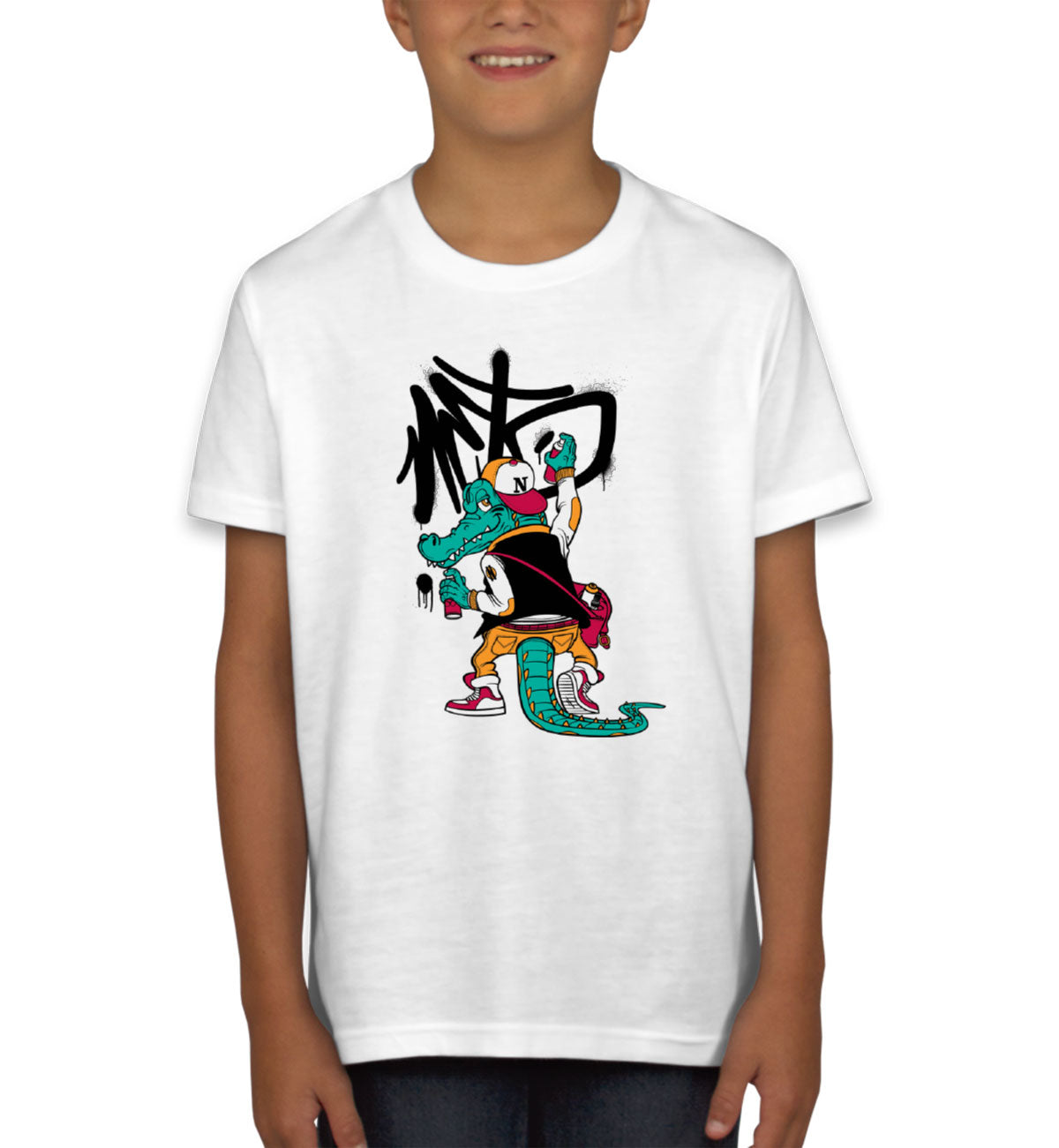 Crocodile Graffiti Youth T-shirt