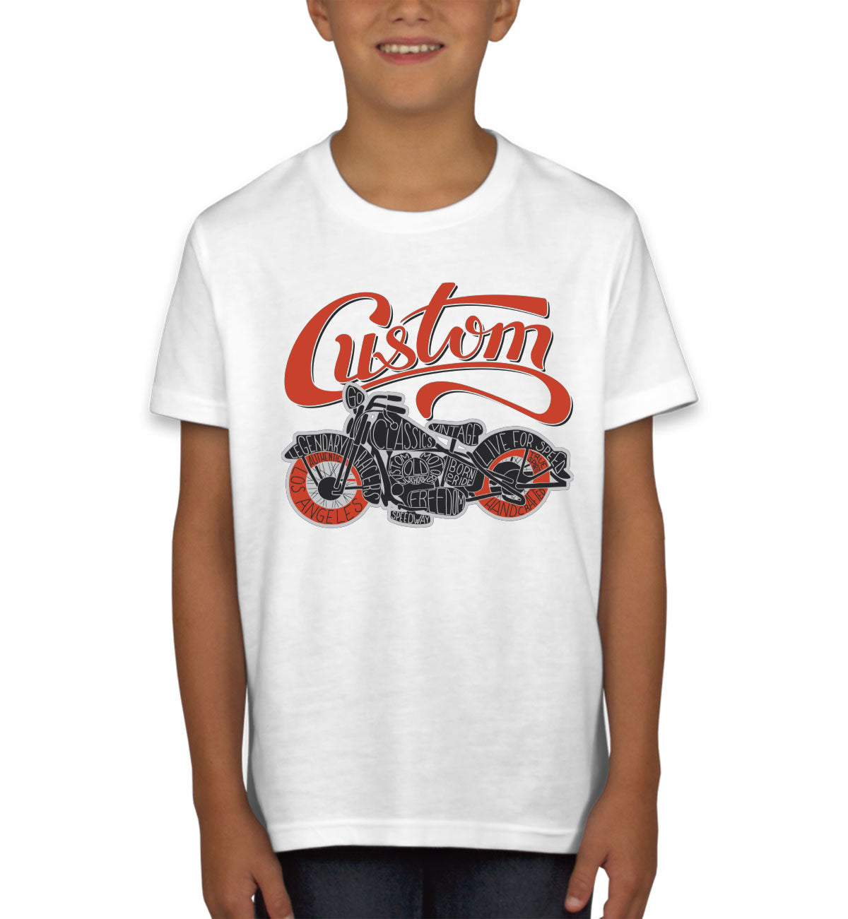 Custom Motorcycle Youth T-shirt