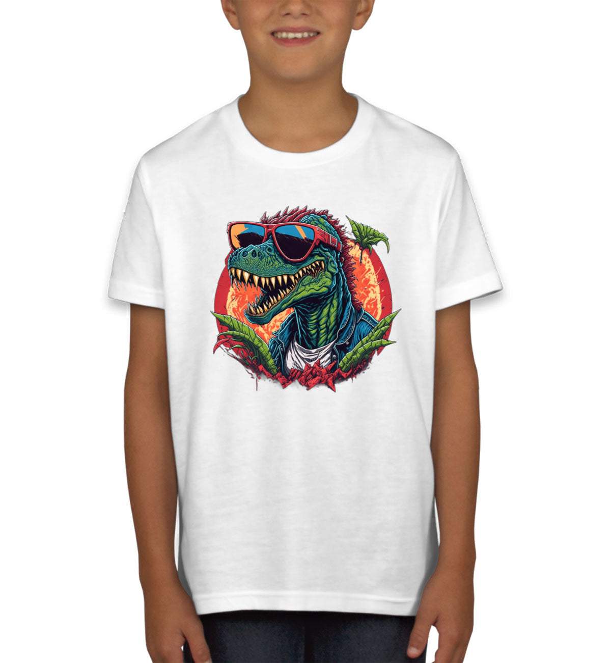 Colorful Dinosaur  Youth T-shirt