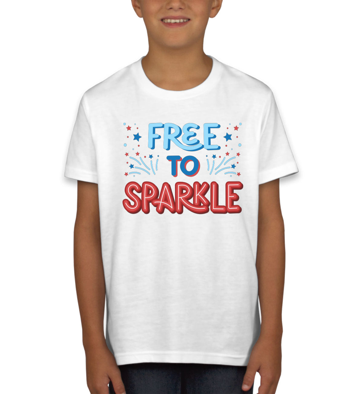 Free To Sparkle Patriotic Youth T-shirt
