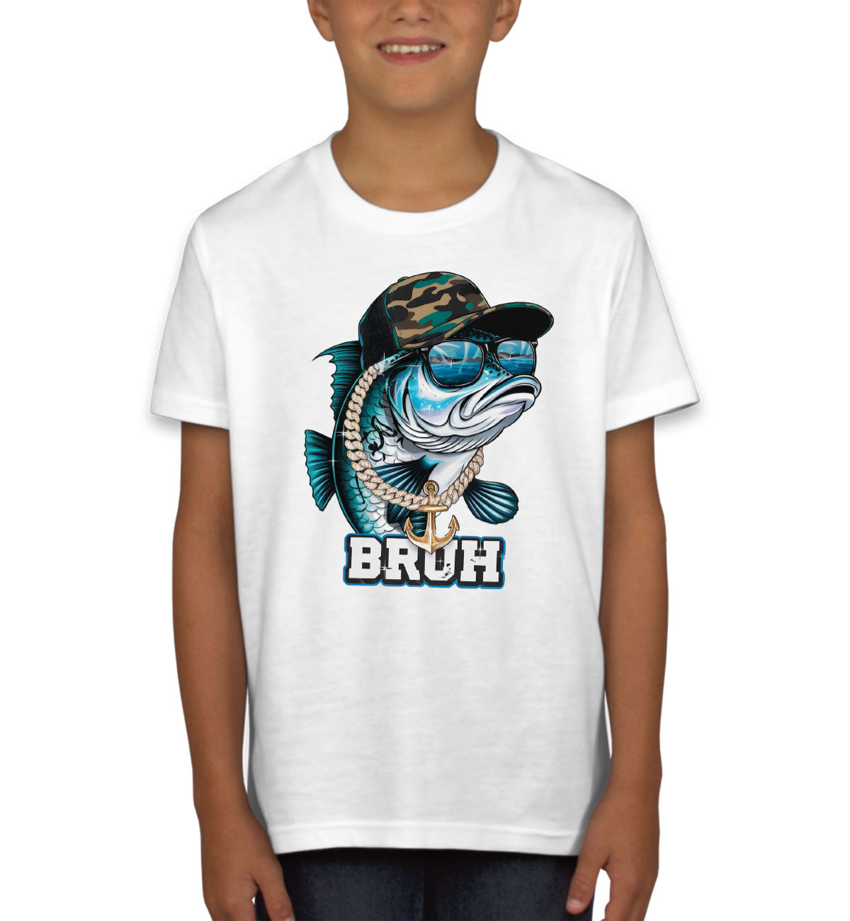 Funny Bass Fishing Youth T-shirt