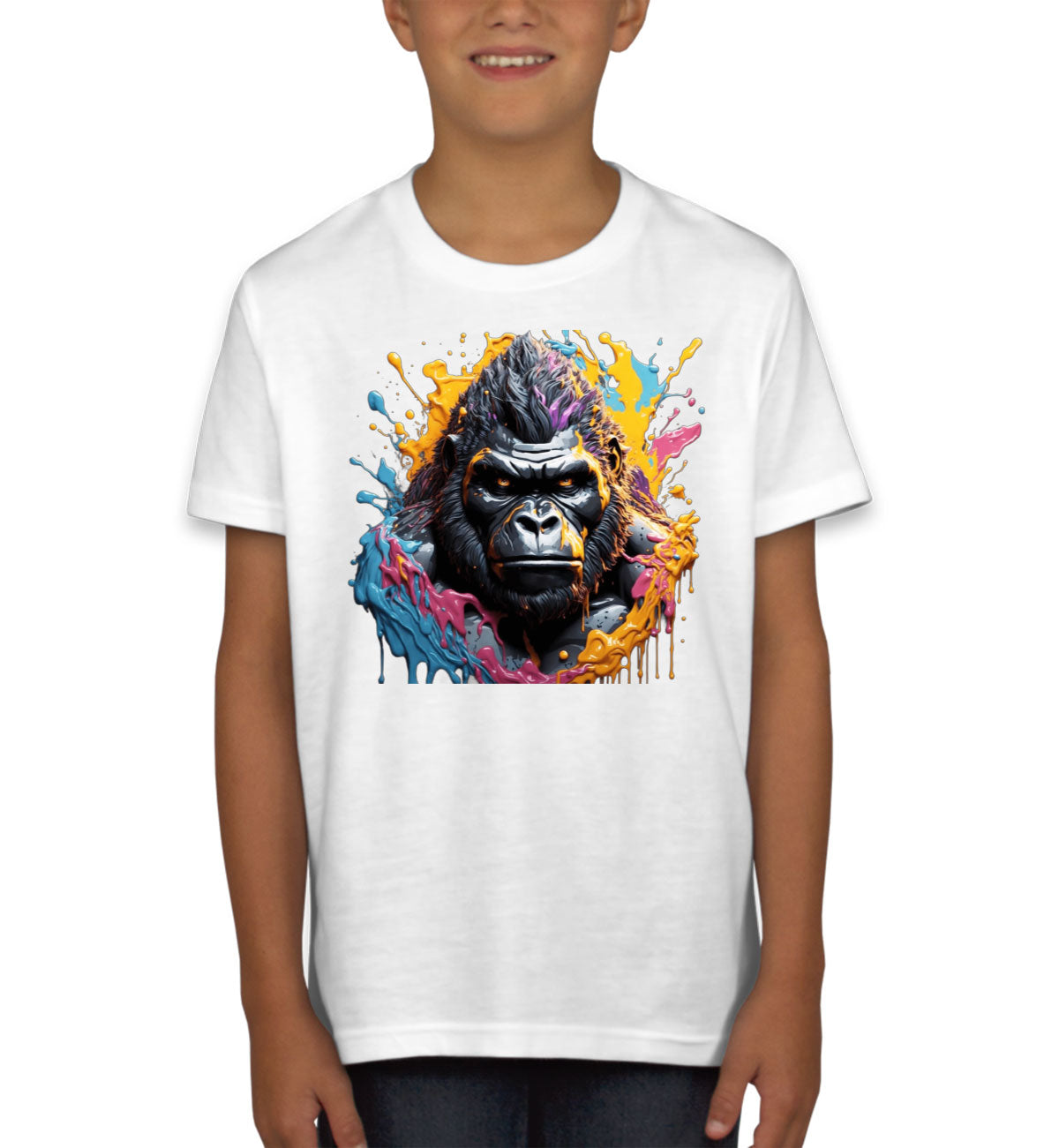 Colorful Gorilla Youth T-shirt