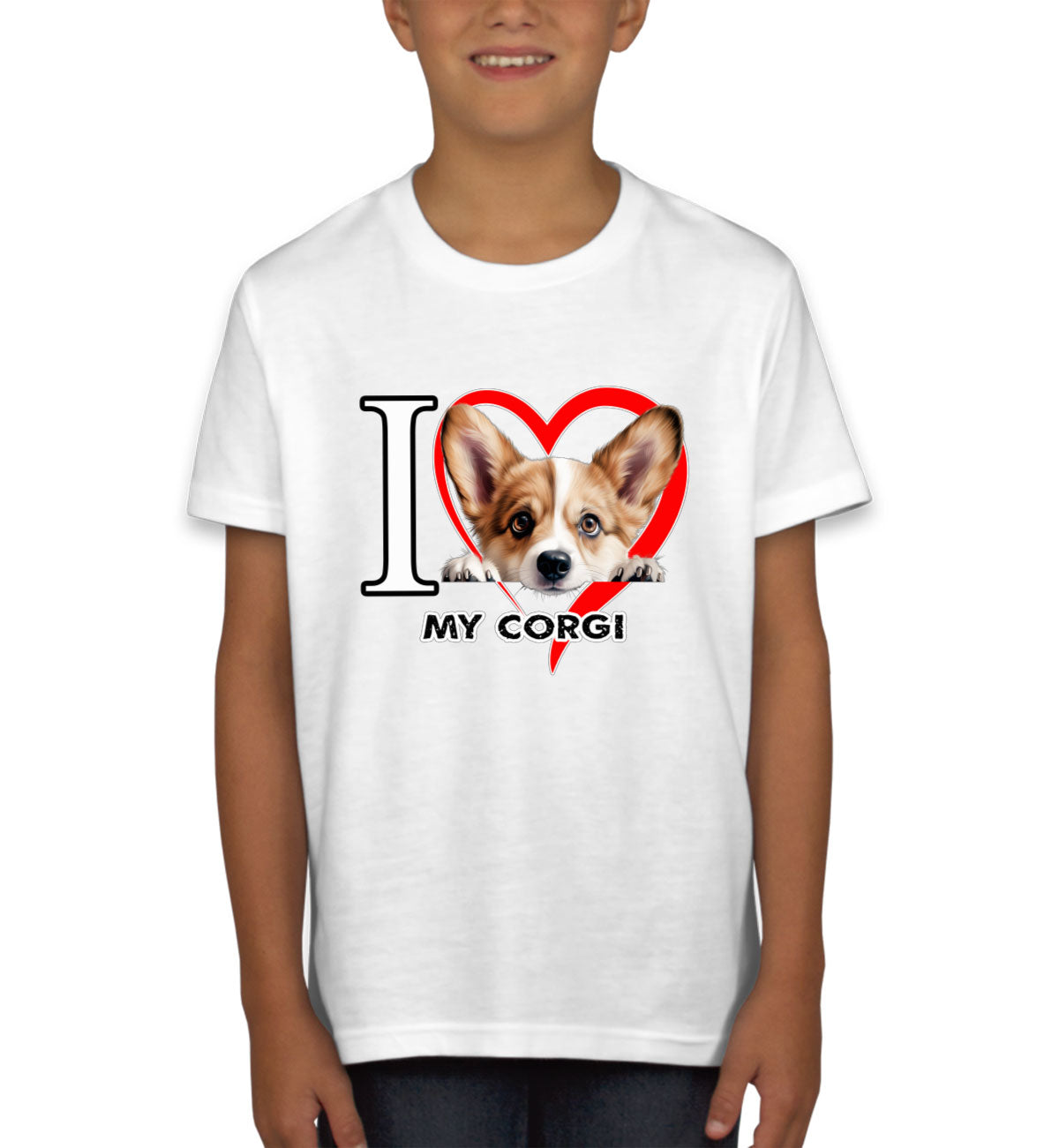 I Love My Corgi Dog Youth T-shirt