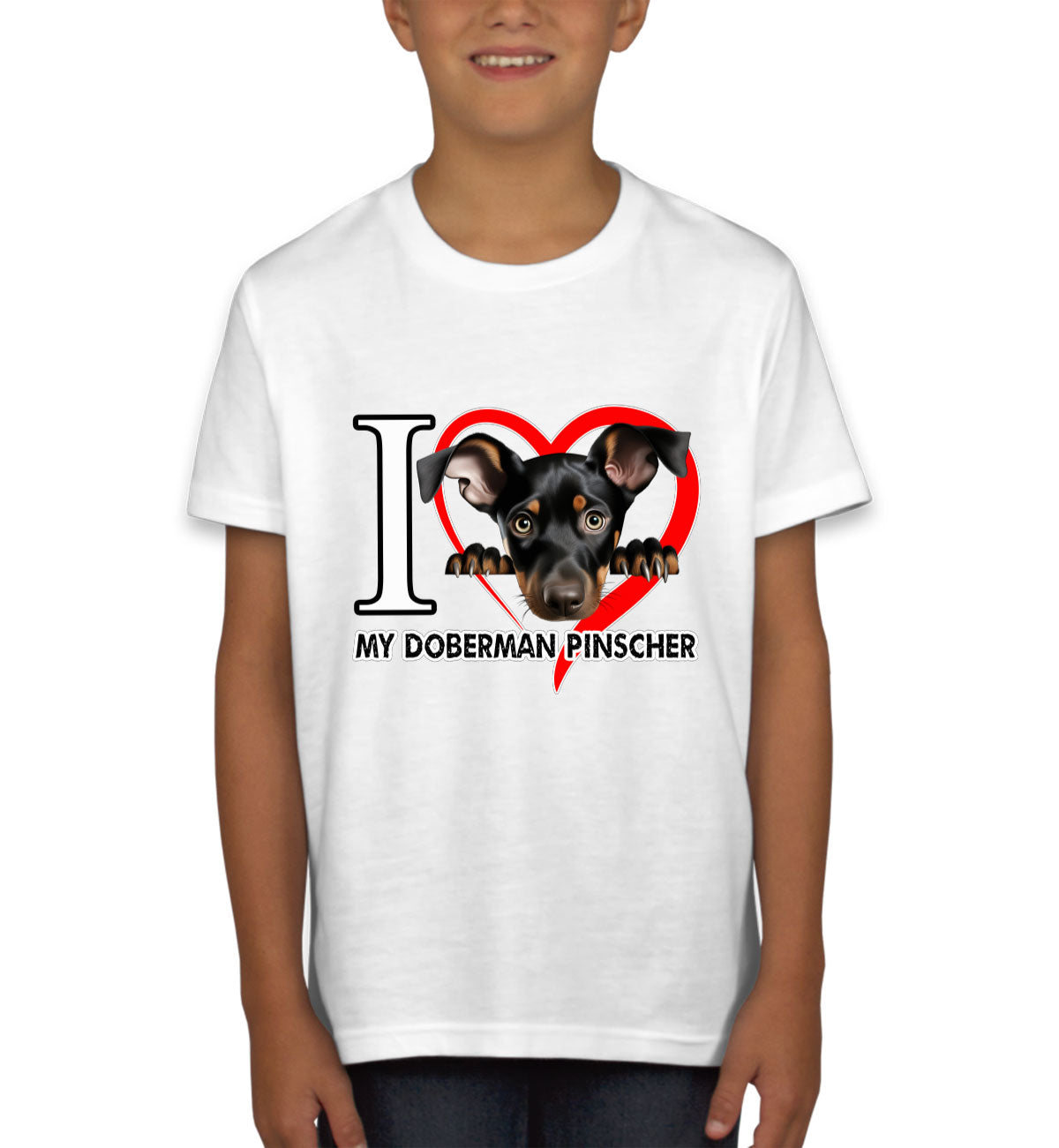 I Love My Miniature Pinscher Dog Youth T-shirt