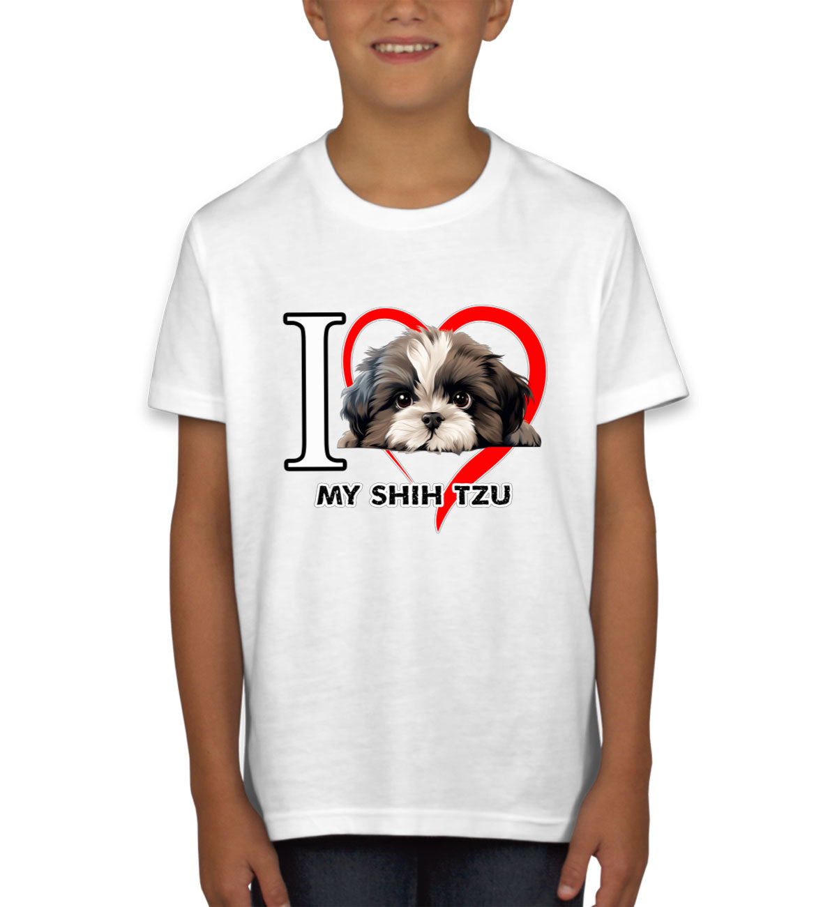 I Love My Shihtzu Dog Youth T-shirt