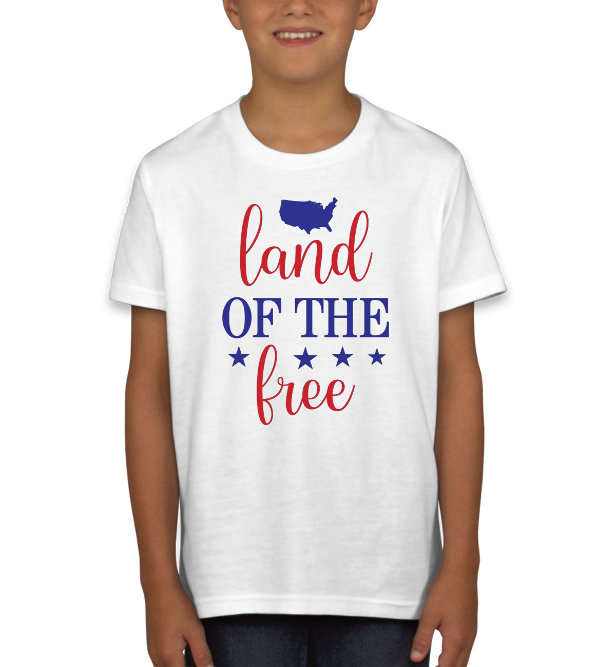 Land Of The Free Patriotic Youth T-shirt