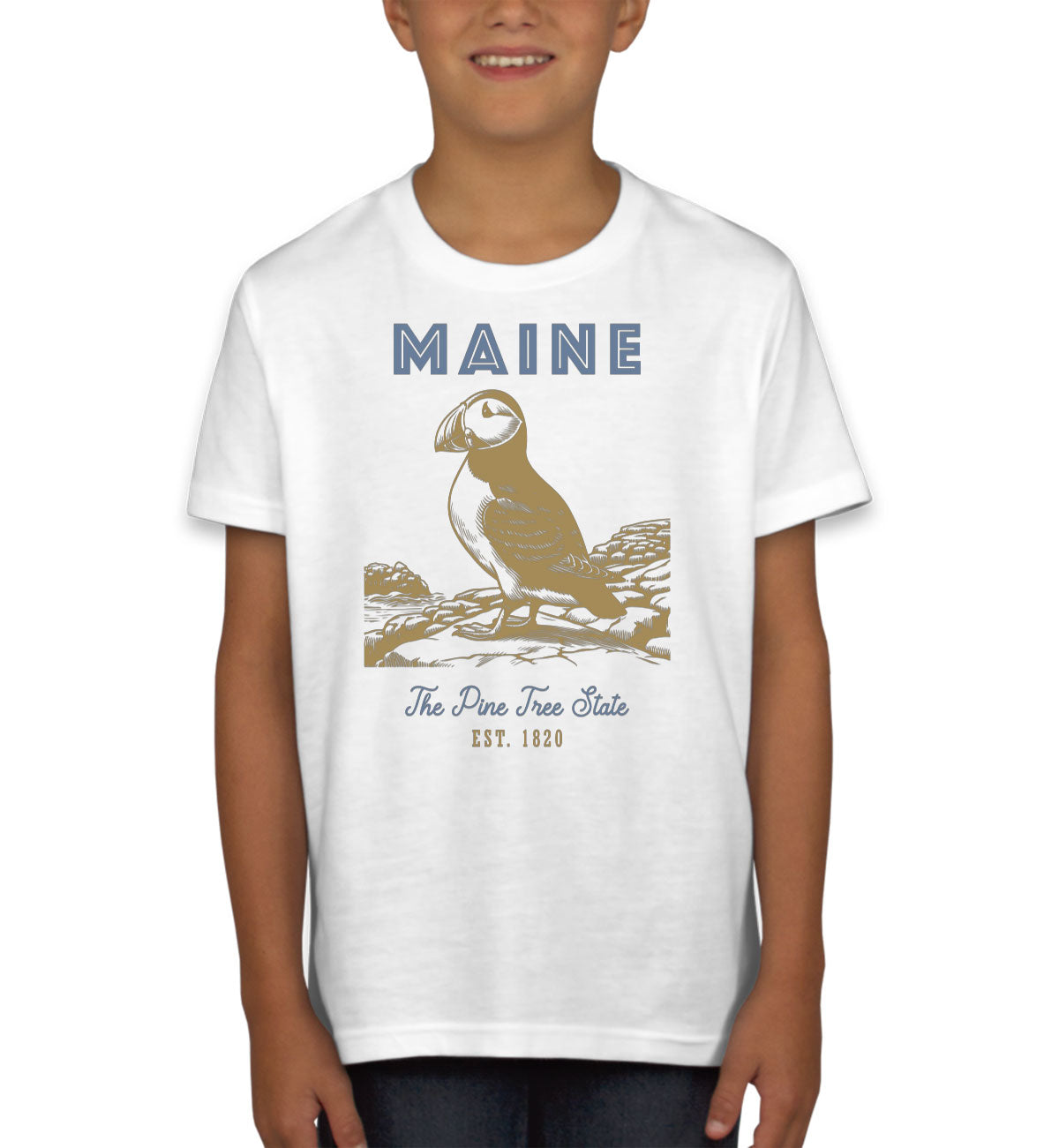 Maine State Vintage Youth T-shirt