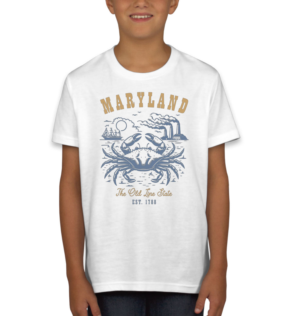 Maryland State Vintage Youth T-shirt