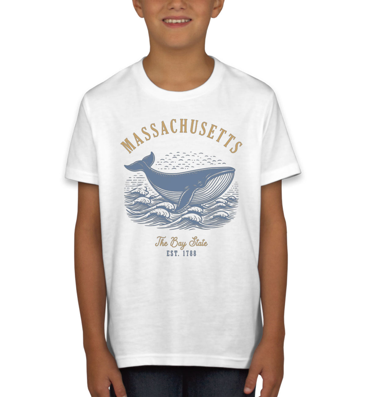 Massachusetts State Vintage Youth T-shirt