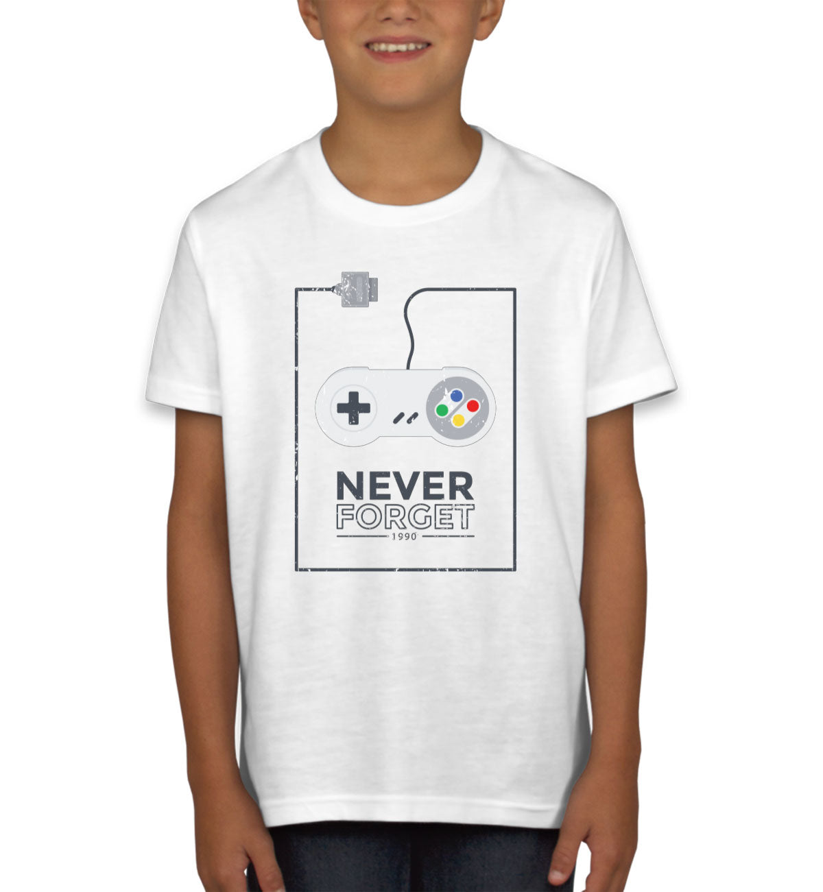 Never Forget Retro Gaming Console Youth T-shirt