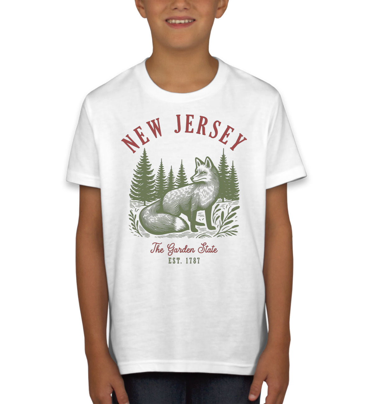 New Jersey State Vintage Youth T-shirt