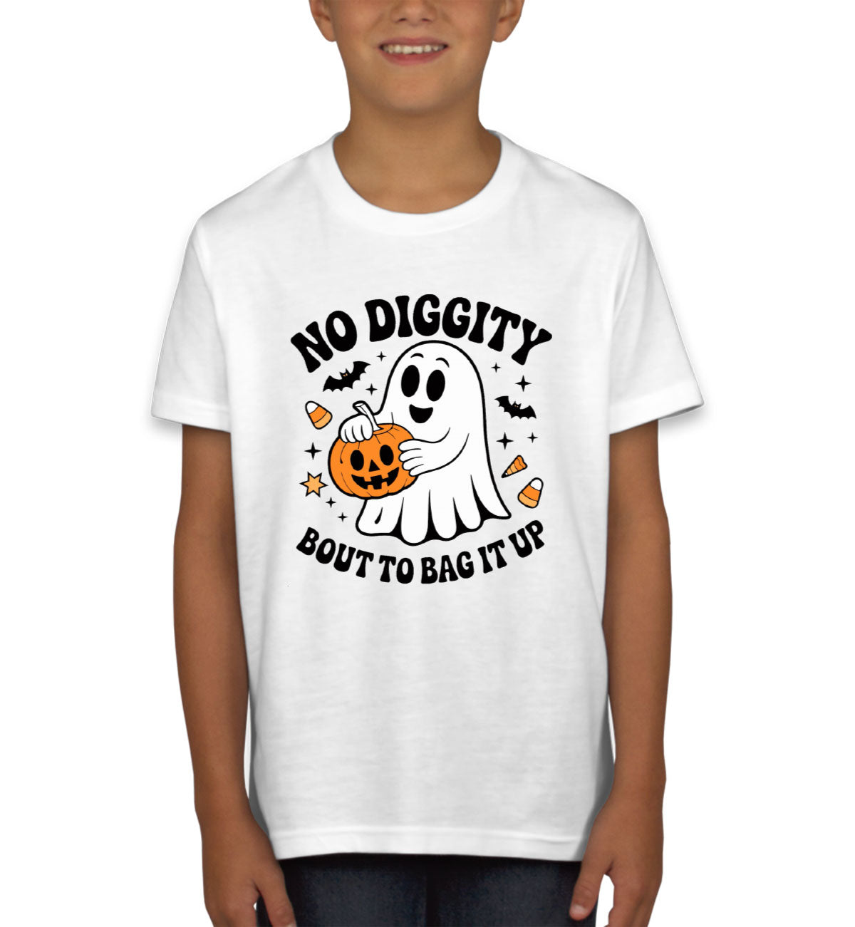 No Diggity Bout To Bag It Up Halloween Youth T-shirt