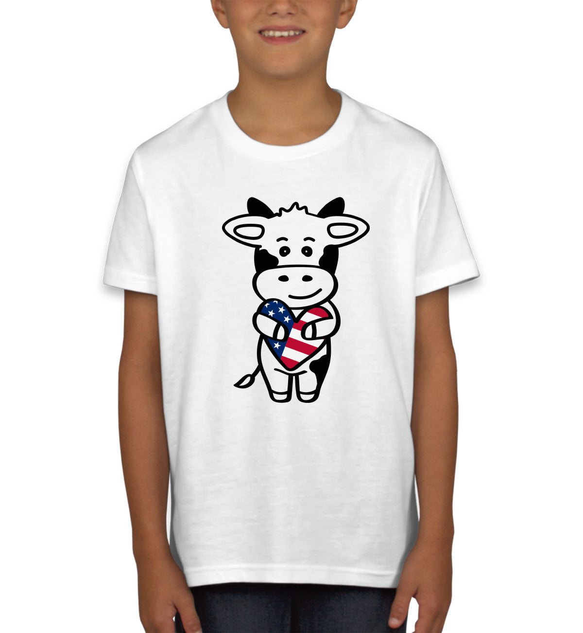 American Cow Patriotic Youth T-shirt