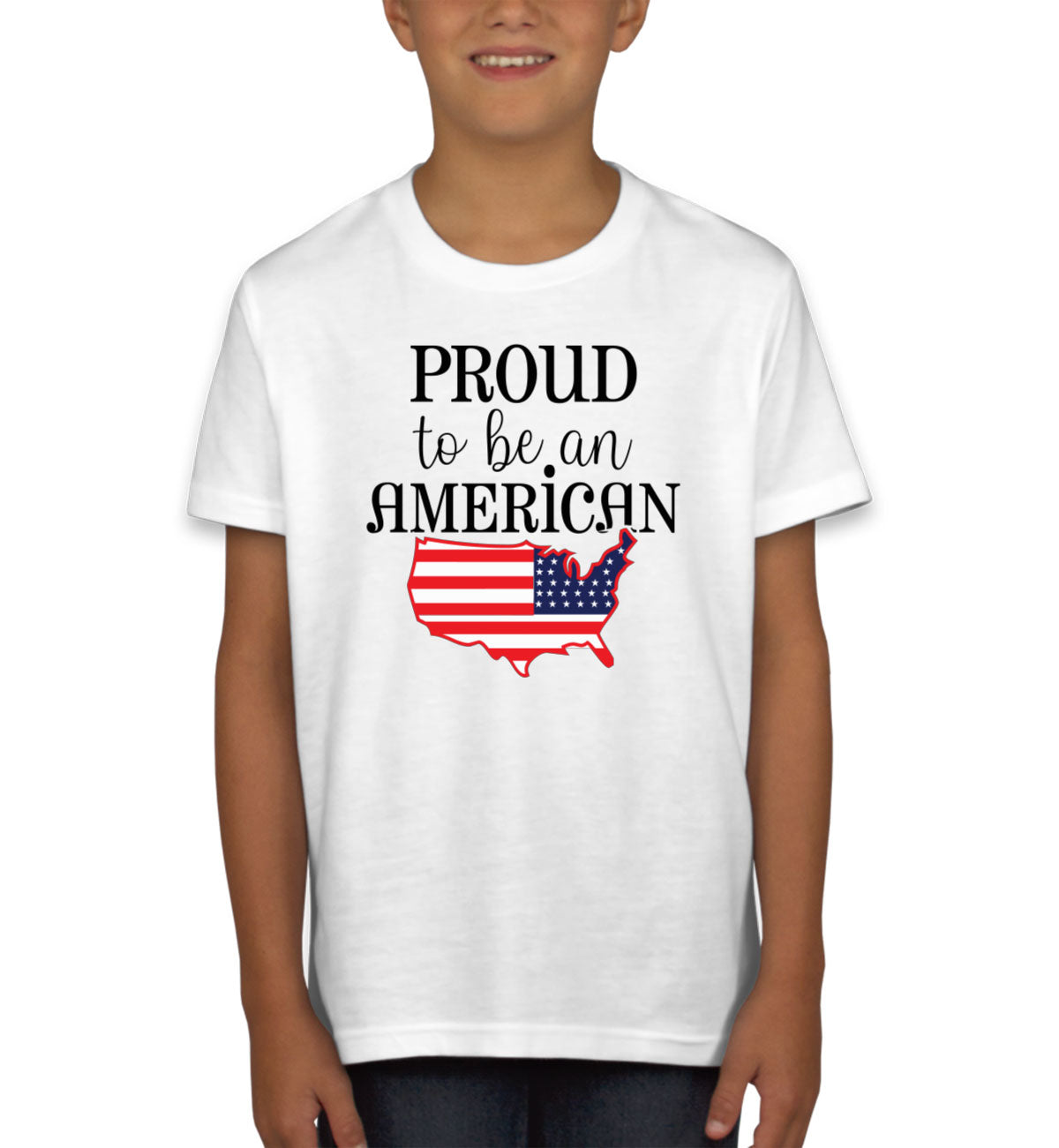 Proud To Be An American Patriotic Youth T-shirt