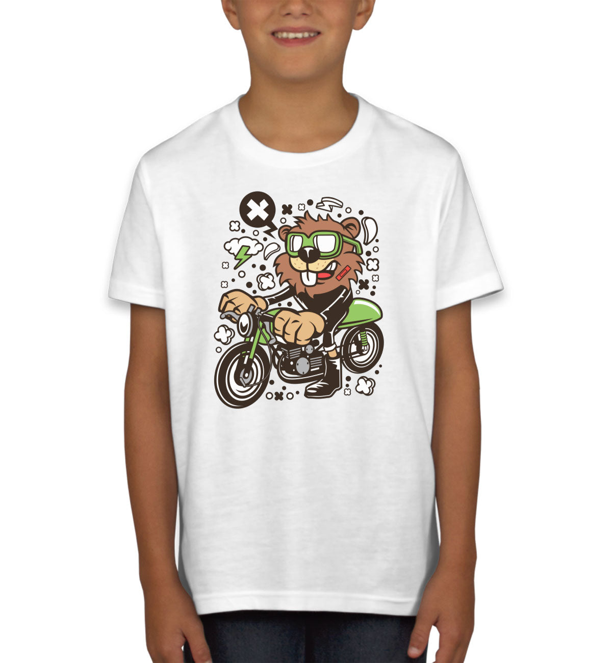 Racer Beaver Youth T-shirt