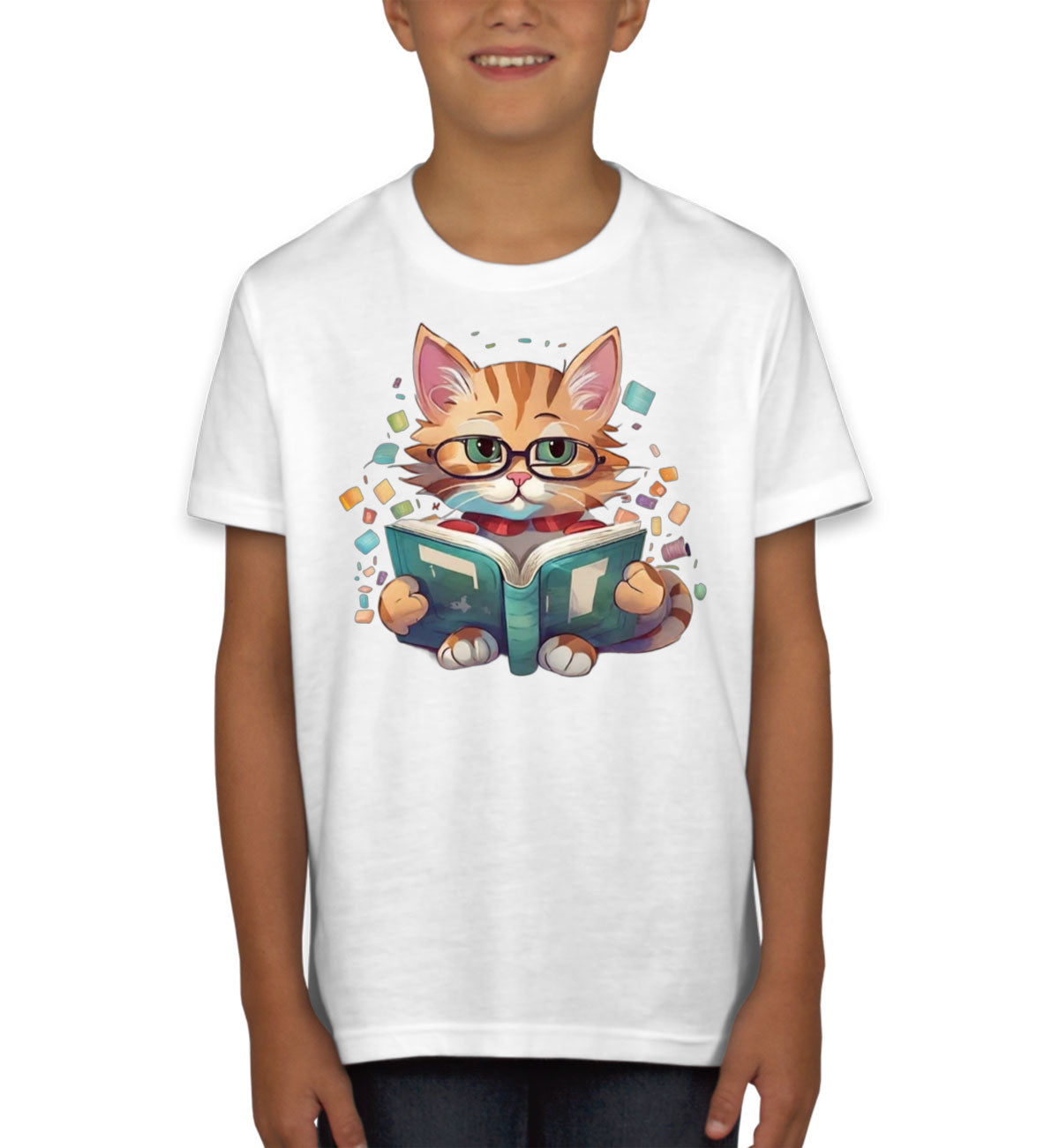 Reading Cat Youth T-shirt