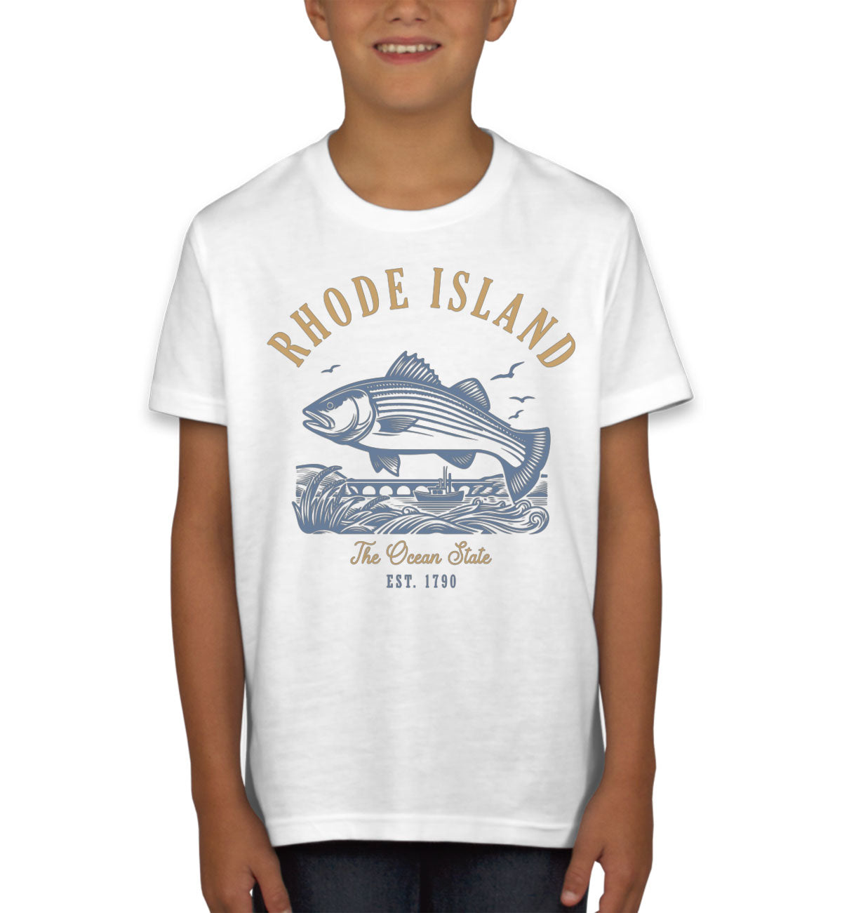 Rhode Island State Vintage Youth T-shirt