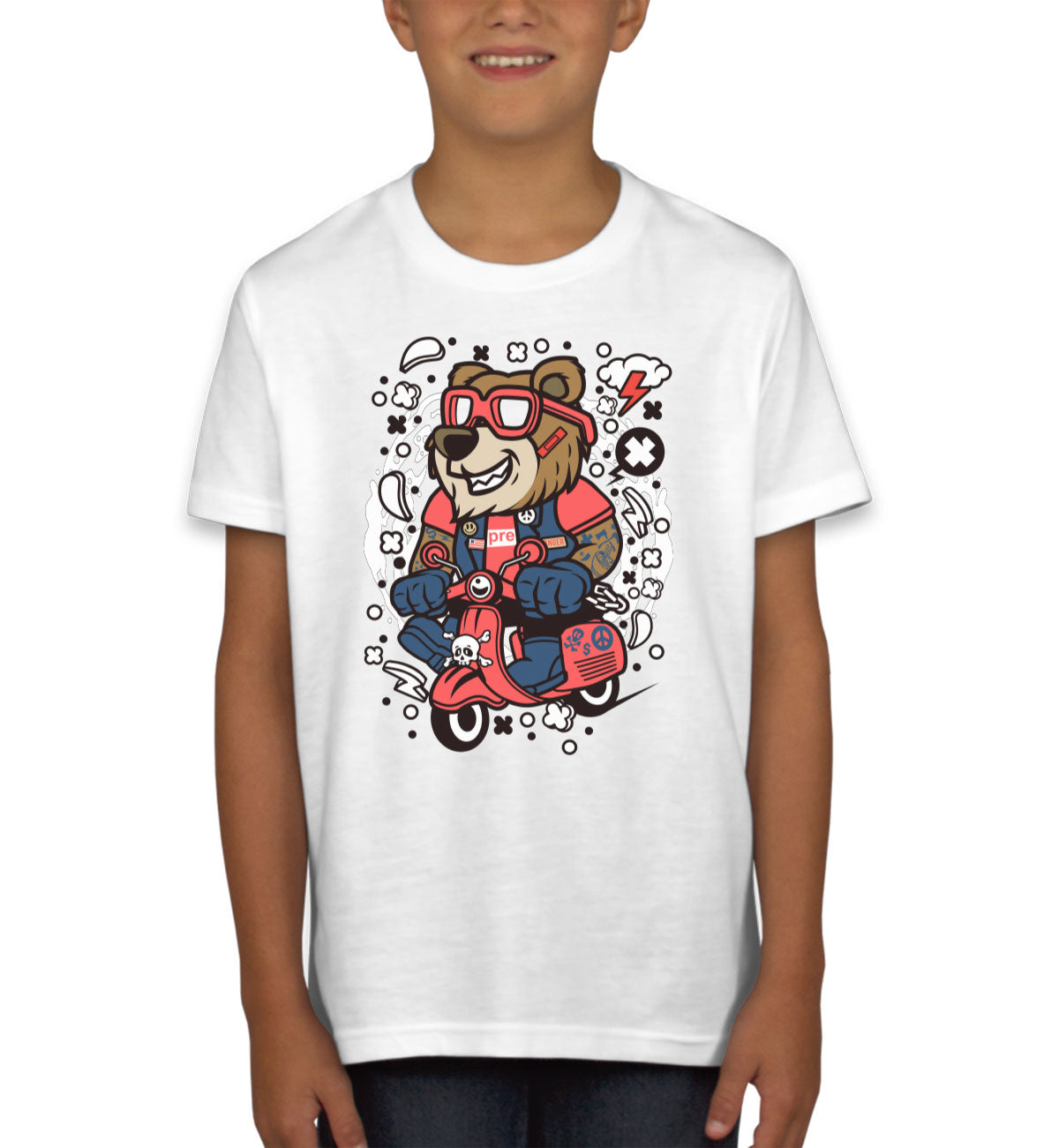 Scooter Bear Youth T-shirt