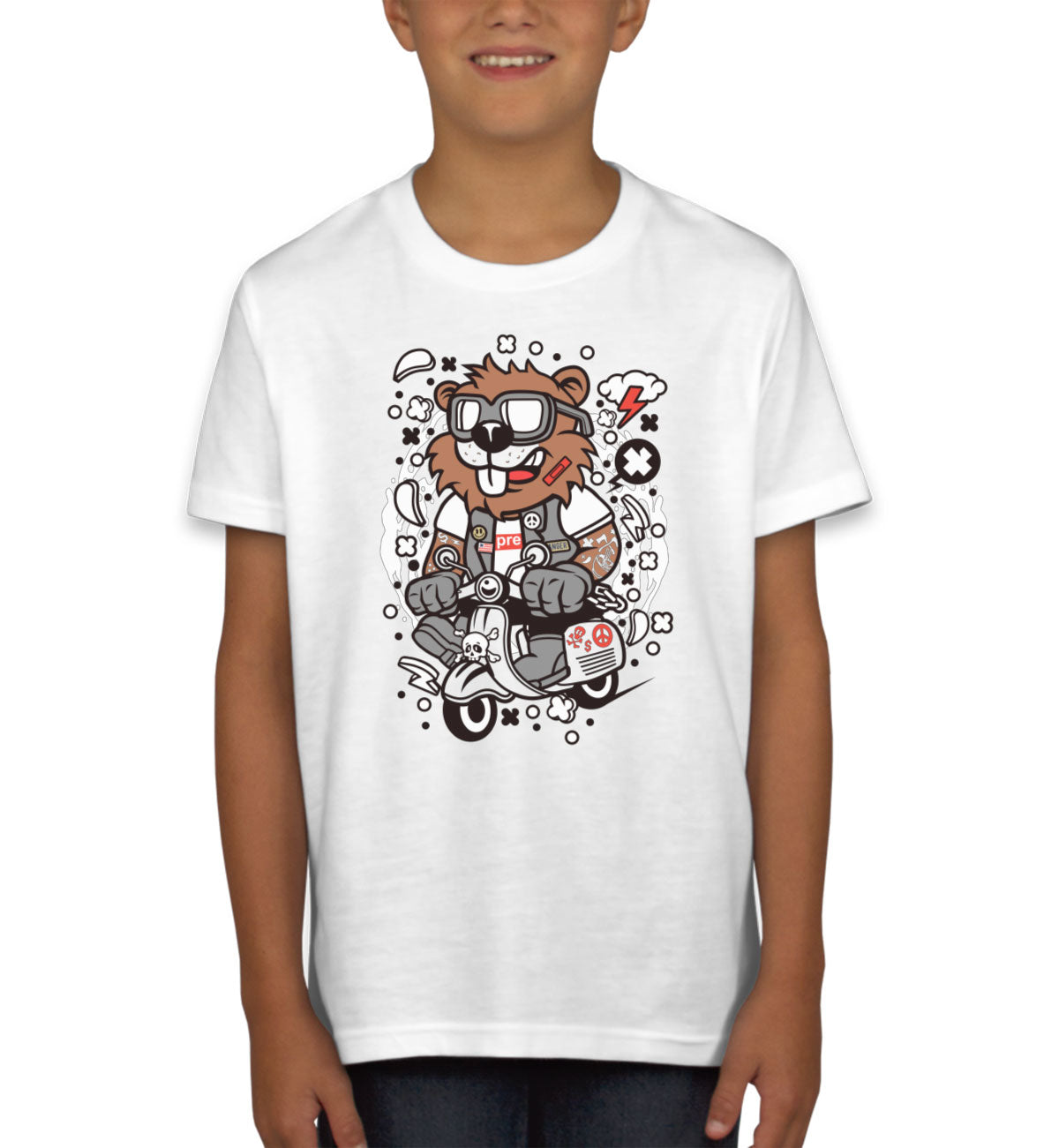 Scooter Beaver Youth T-shirt