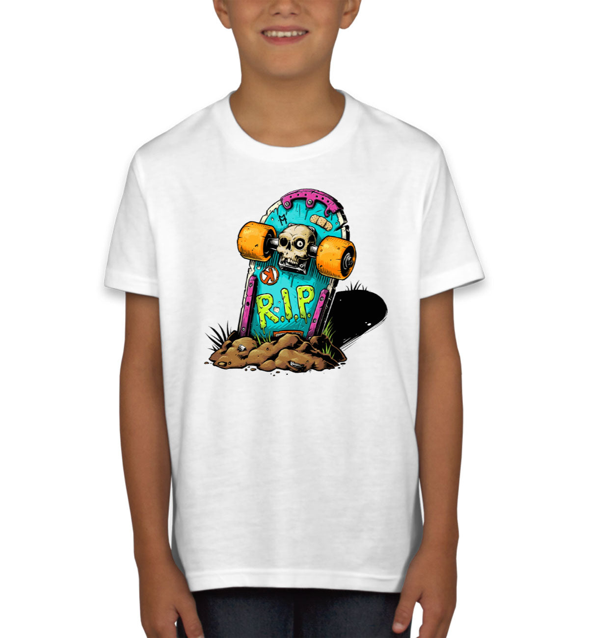 Skateboard Graveyard RIP Youth T-shirt