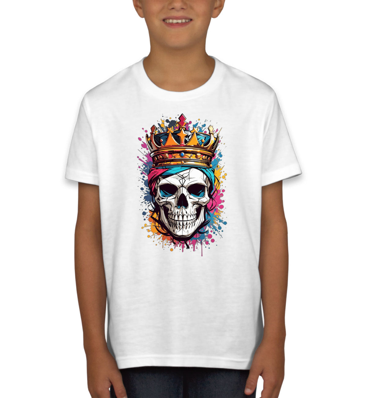Colorful Skull Youth T-shirt