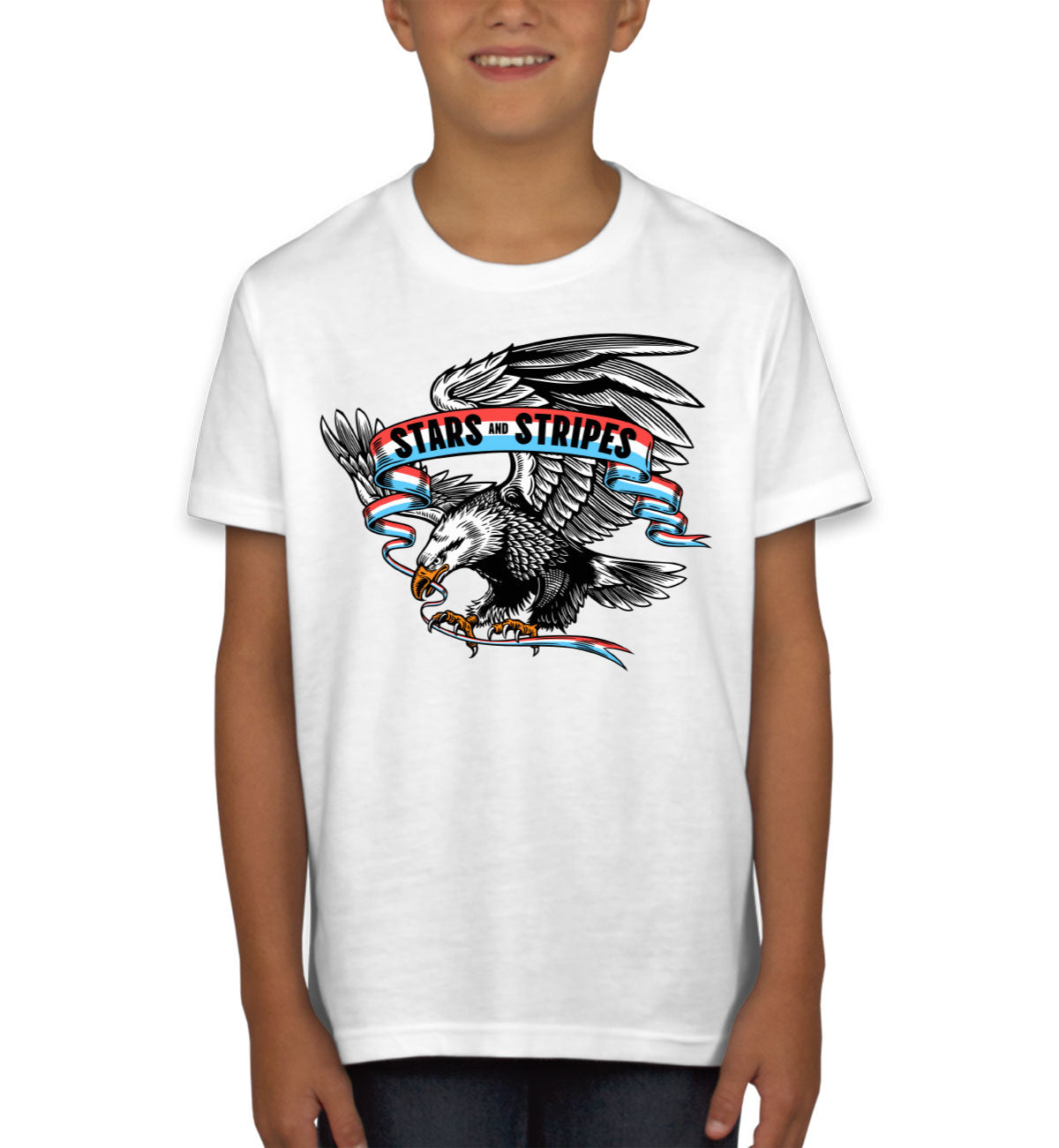 Stars And Stripes American Eagle Patriotic Youth T-shirt