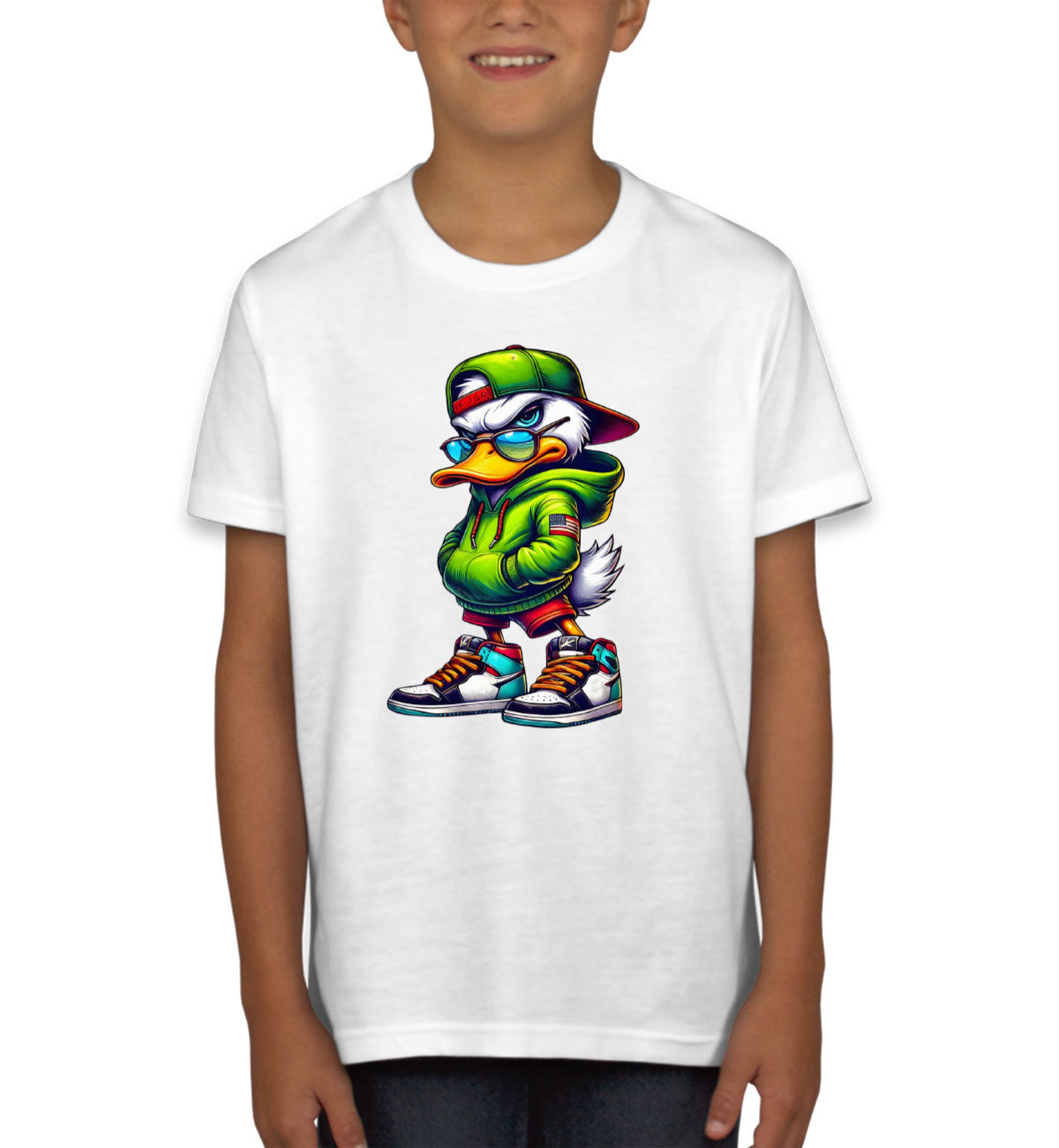 Street Duck Cartoon Youth T-shirt