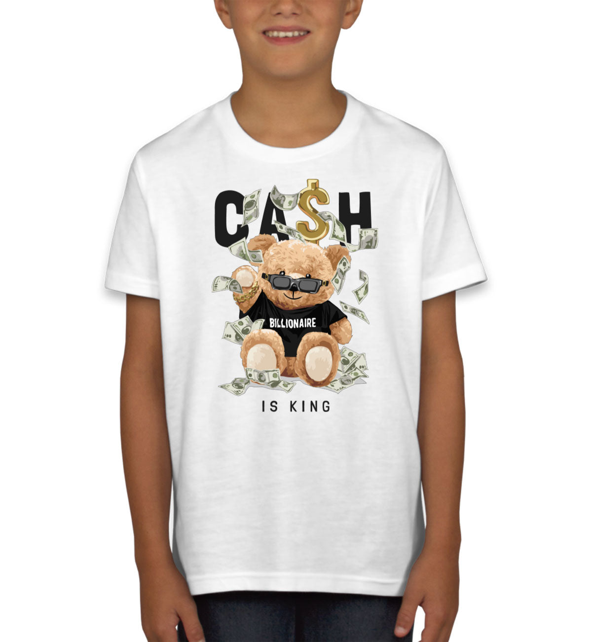 Teddy Bear Cash Billionaire Youth T-shirt