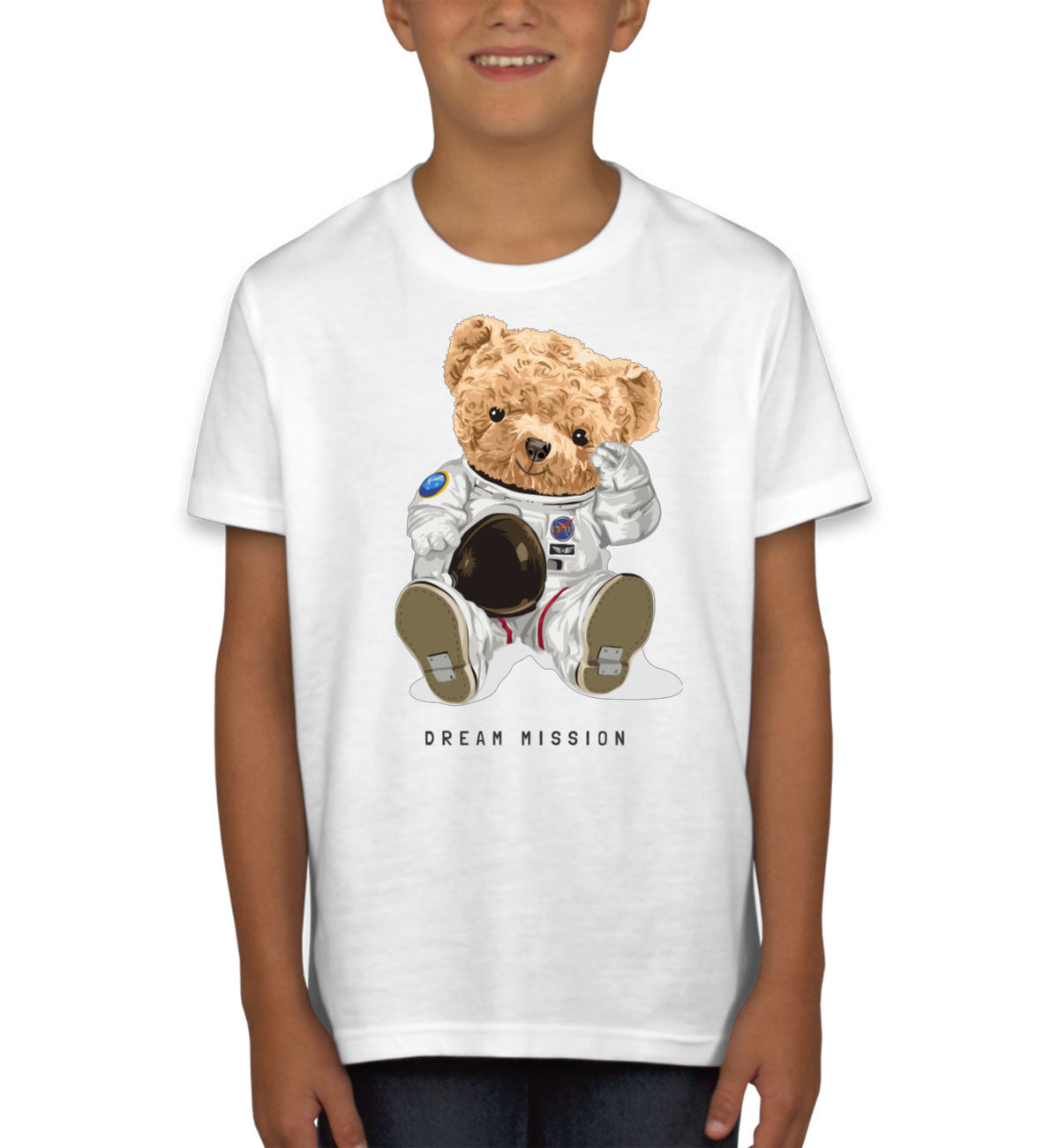 Teddy Bear Astronaut Dream Mission Youth T-shirt