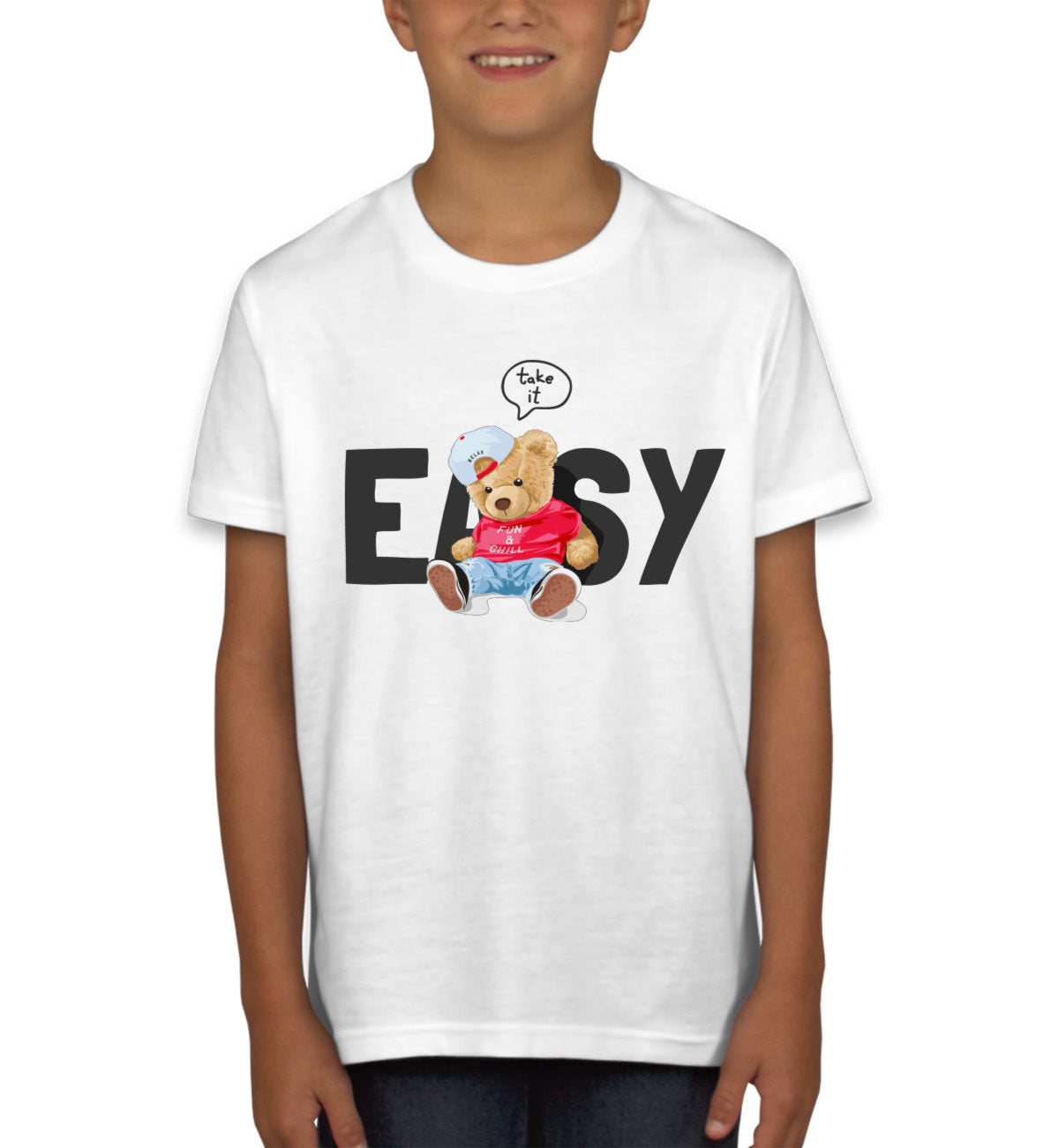 Teddy Bear Take It Easy Youth T-shirt
