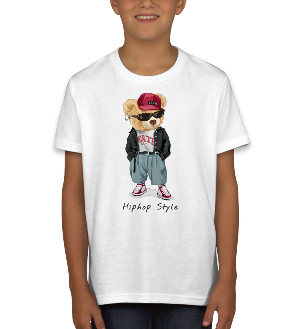 Teddy Bear Hiphop Style Youth T-shirt