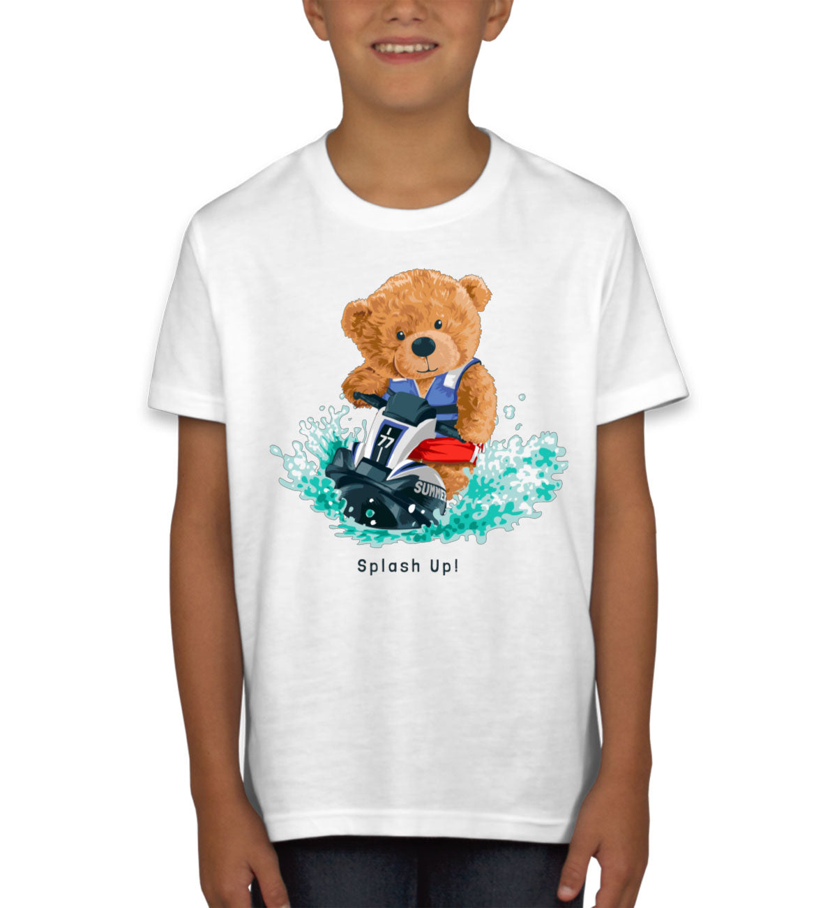 Teddy Bear Jet Ski Youth T-shirt