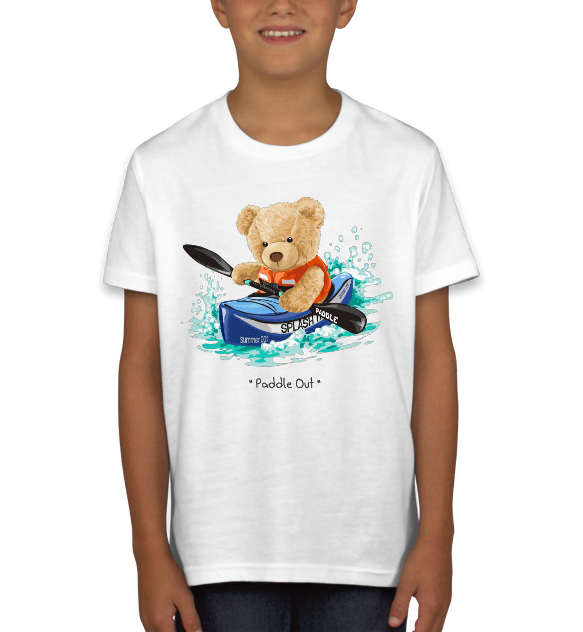 Teddy Bear Kayak Youth T-shirt