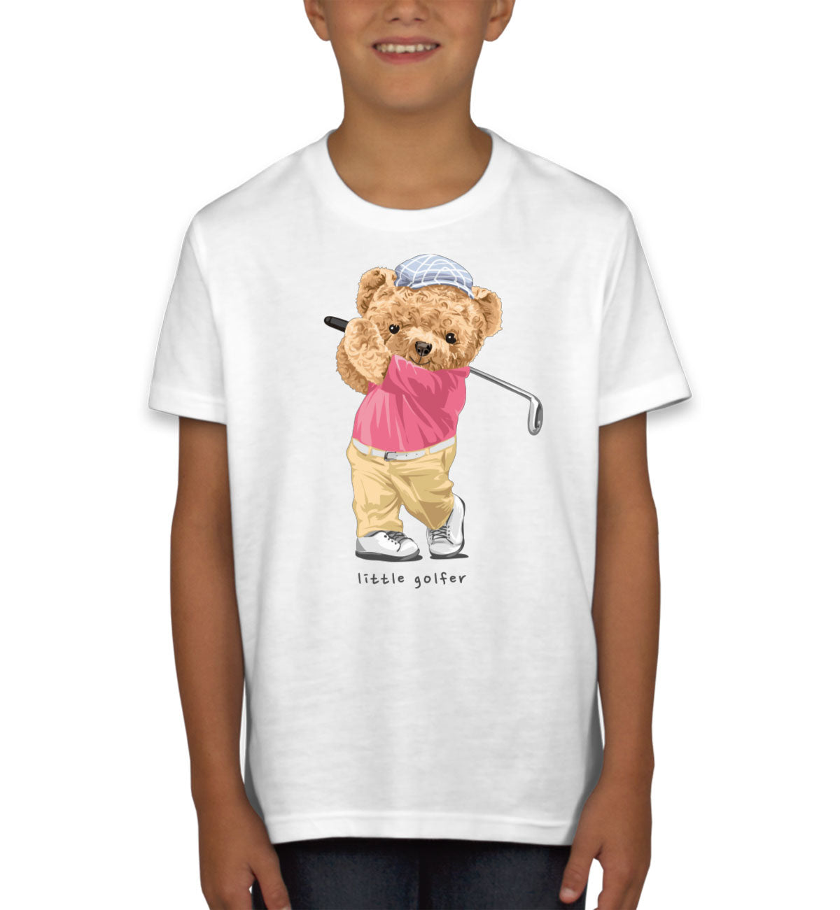 Teddy Bear Lil Golfer Youth T-shirt
