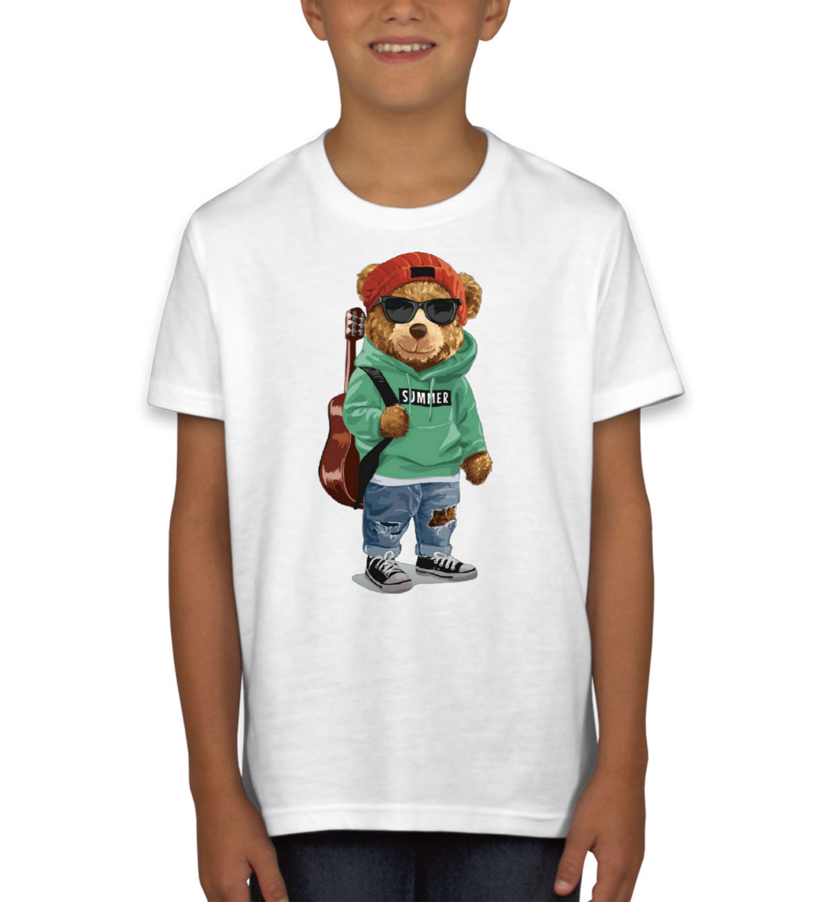 Teddy Bear Musician Youth T-shirt