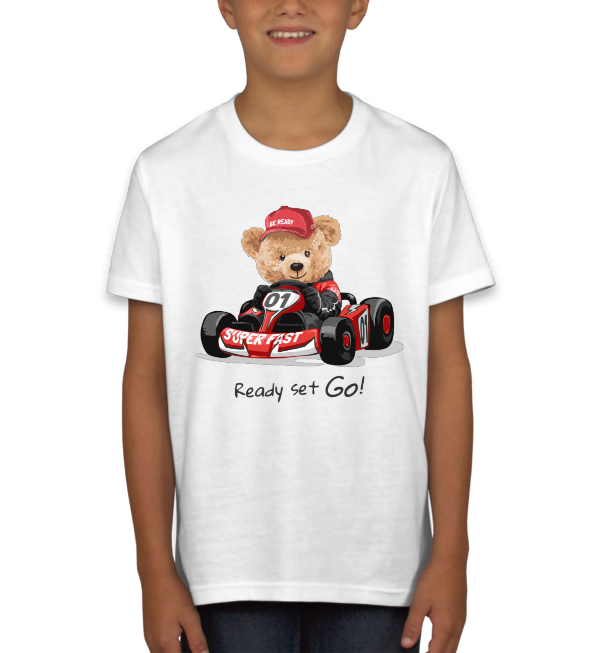 Teddy Bear Racer Youth T-shirt