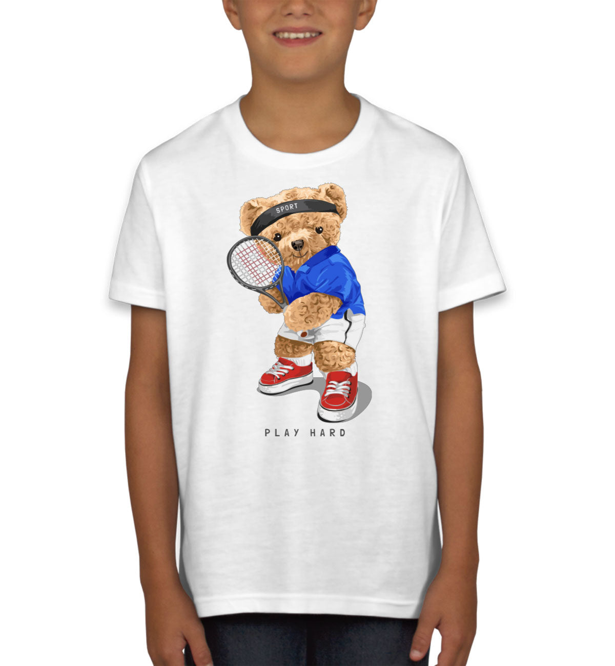 Teddy Bear Tennis Youth T-shirt