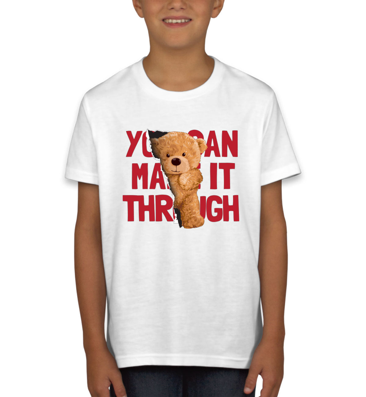 Teddy Bear You Can Make It Through Youth T-shirt