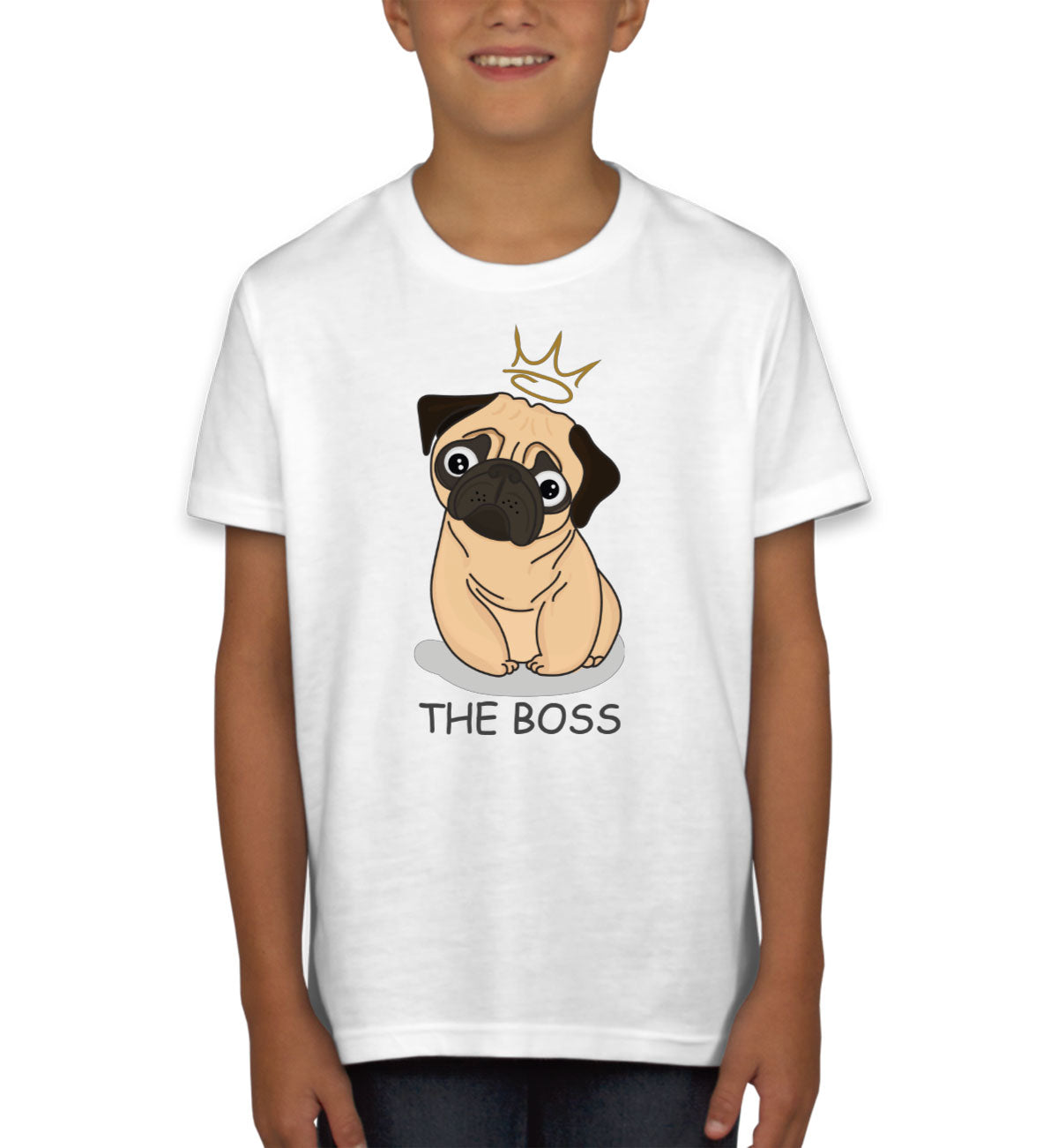 The Boss Pug Youth T-shirt