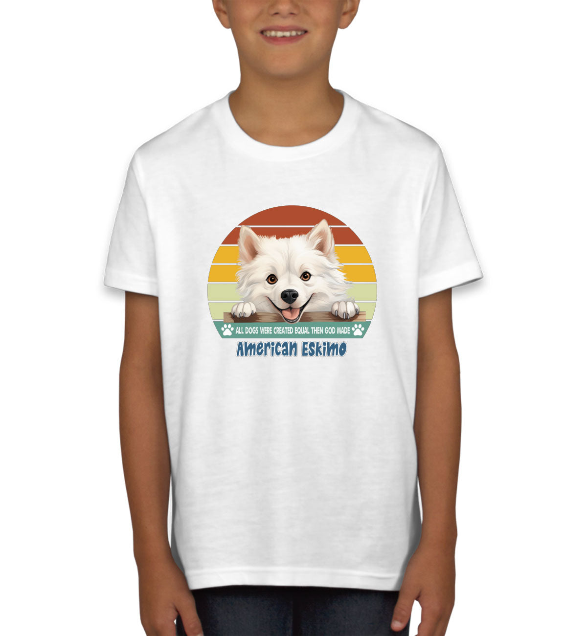 All Dogs Were Created Equal American Eskimo Youth T-shirt