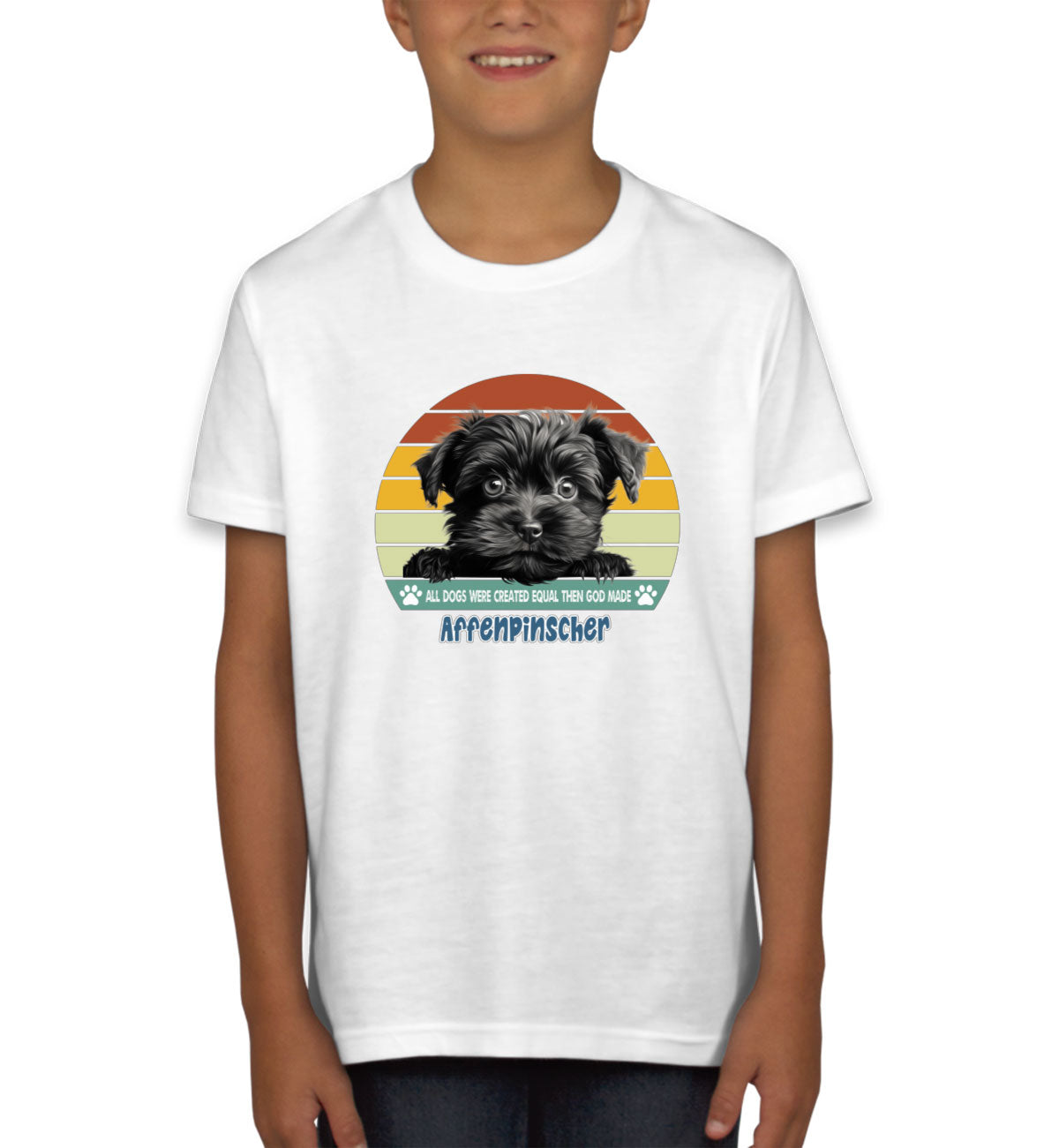 All Dogs Were Created Equal Affenpinscher Youth T-shirt