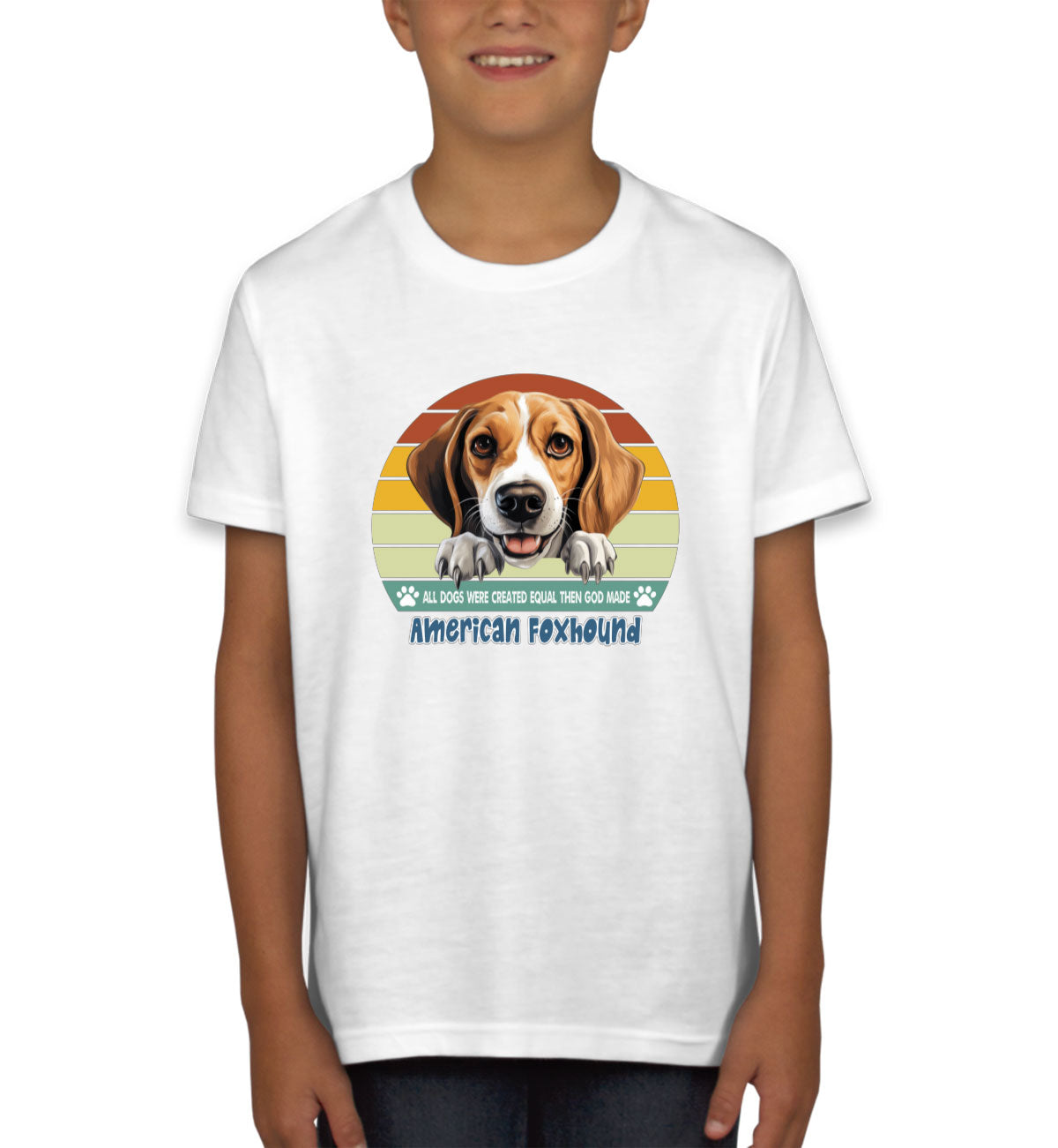 All Dogs Were Created Equal American Foxhound Youth T-shirt