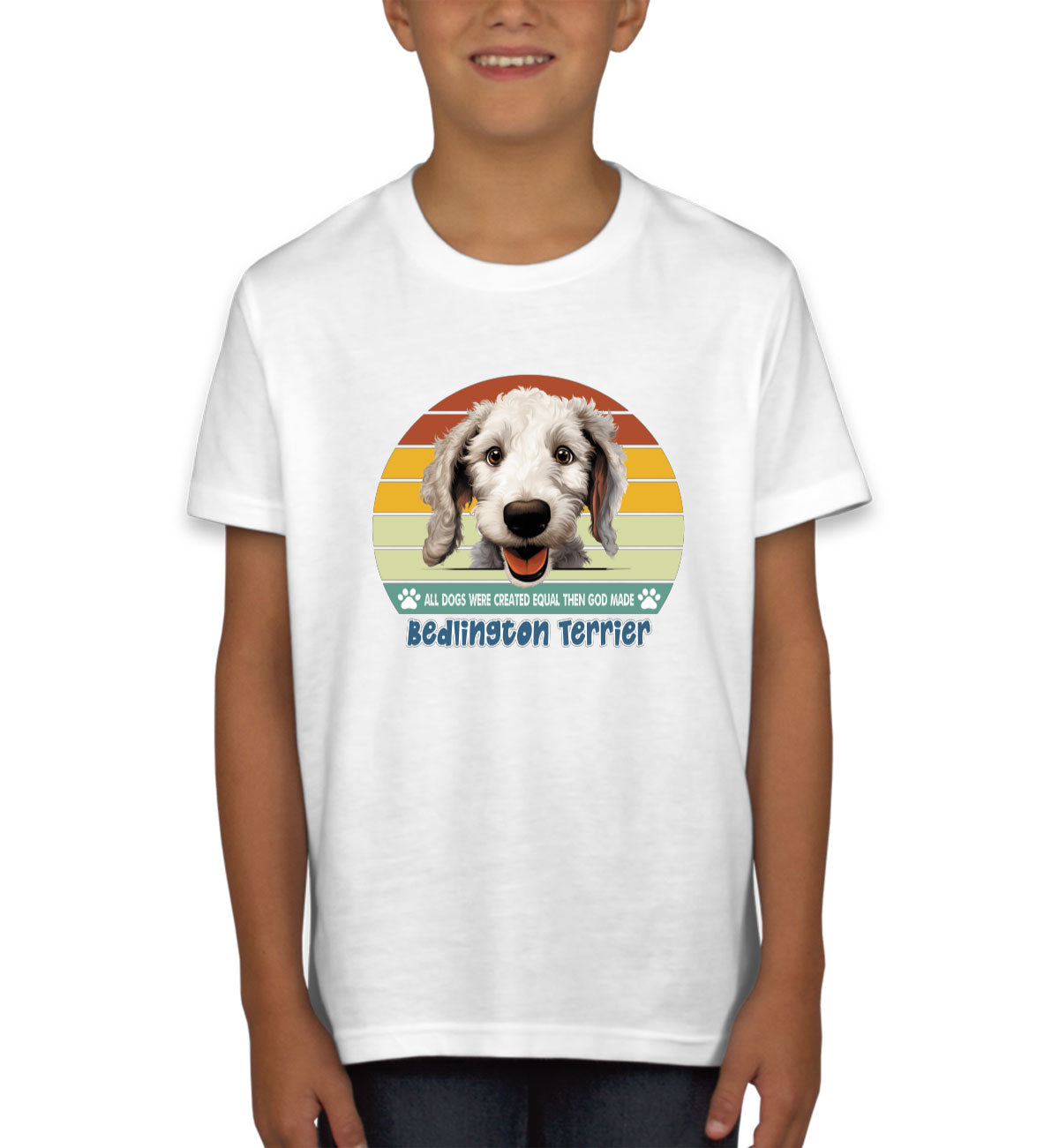 All Dogs Were Created Equal Bedlington Terrier Youth T-shirt