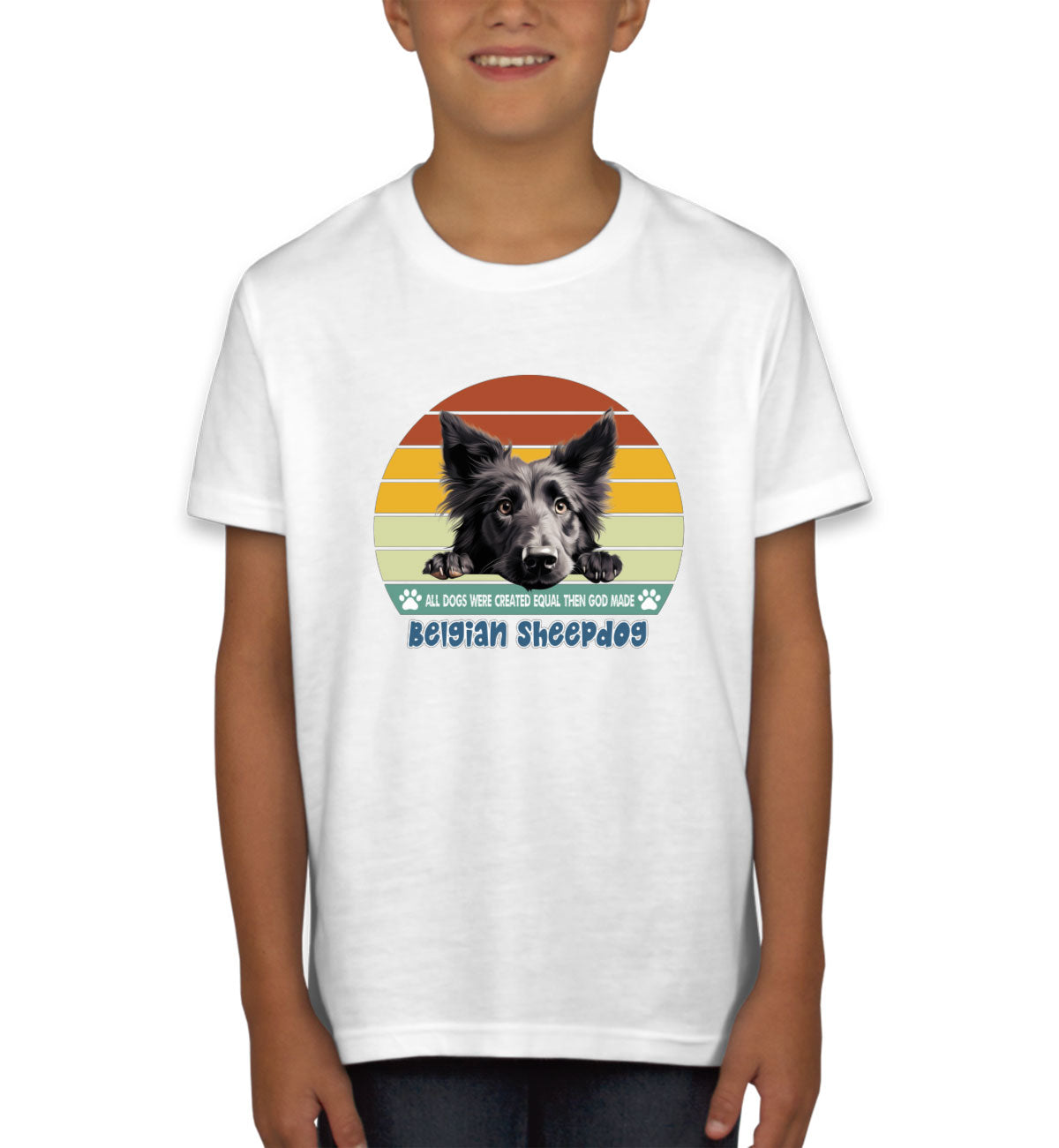 All Dogs Were Created Equal Belgian Sheepdog Youth T-shirt