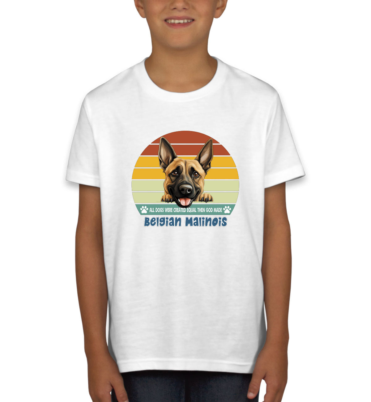 All Dogs Were Created Equal Belgian Malinois Youth T-shirt