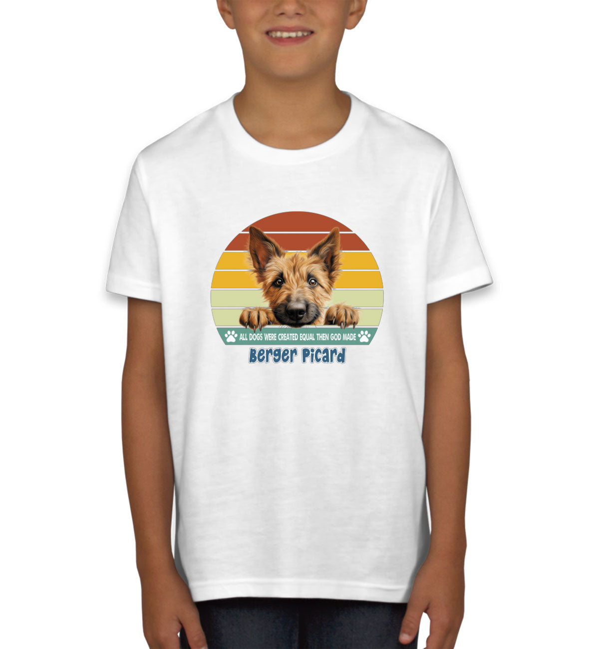 All Dogs Were Created Equal Berger Picard Youth T-shirt