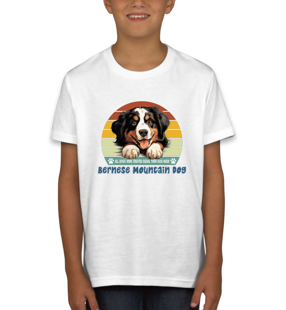 All Dogs Were Created Equal Bernese Mountain Dog Youth T-shirt