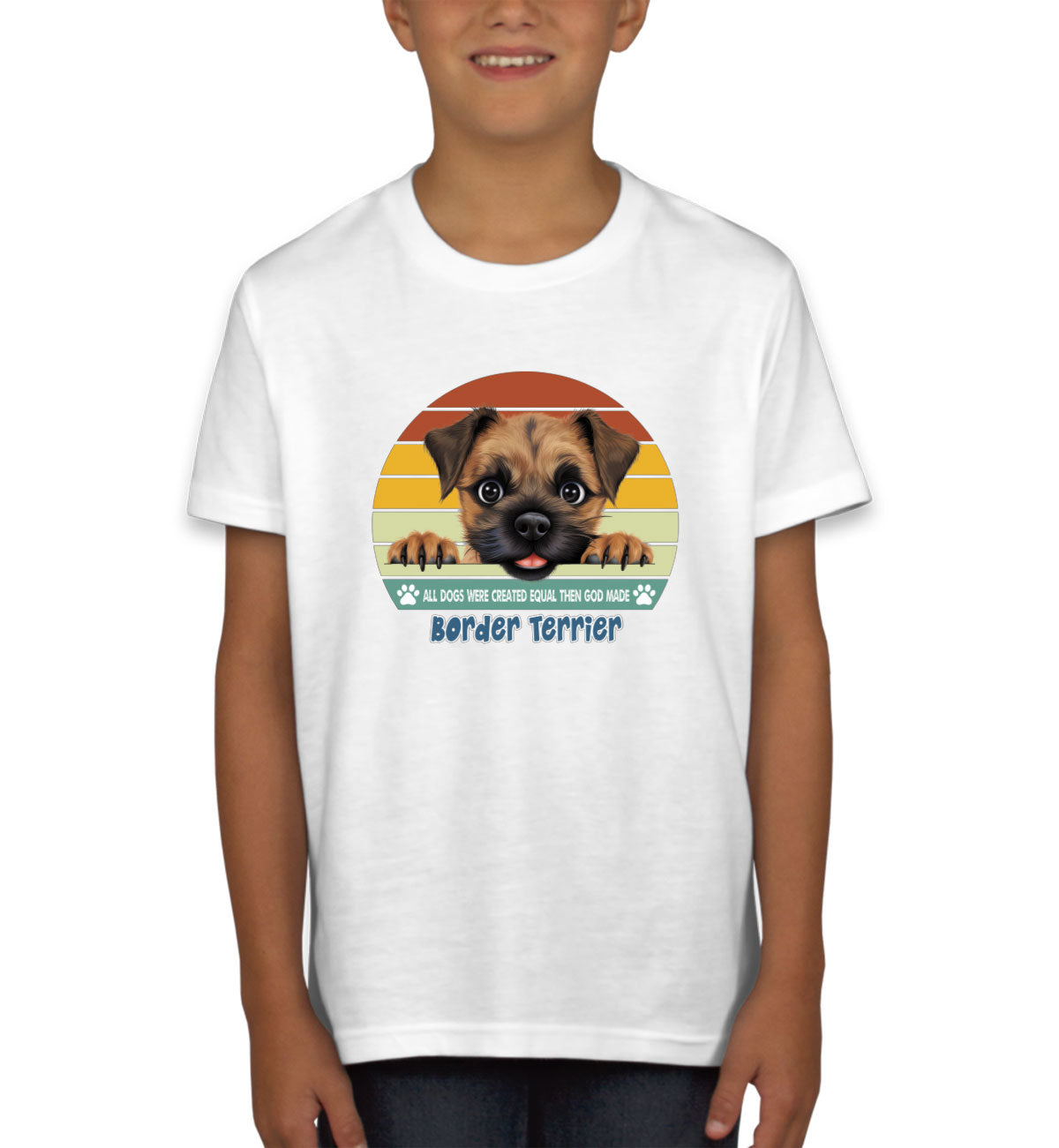 All Dogs Were Created Equal Border Terrier Youth T-shirt