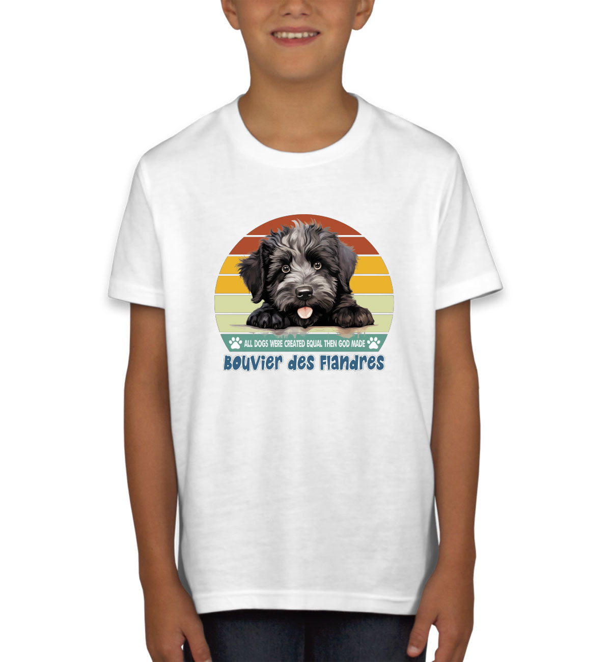 All Dogs Were Created Equal Bouvier Des Flandres Youth T-shirt